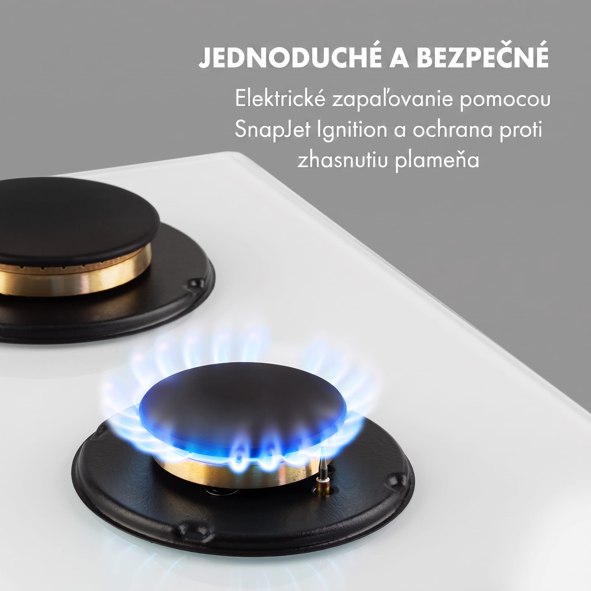 Klarstein Goldflame 5, plynová varná doska, 5 mosadzné horáky, sklokeramika – Obrázok 5