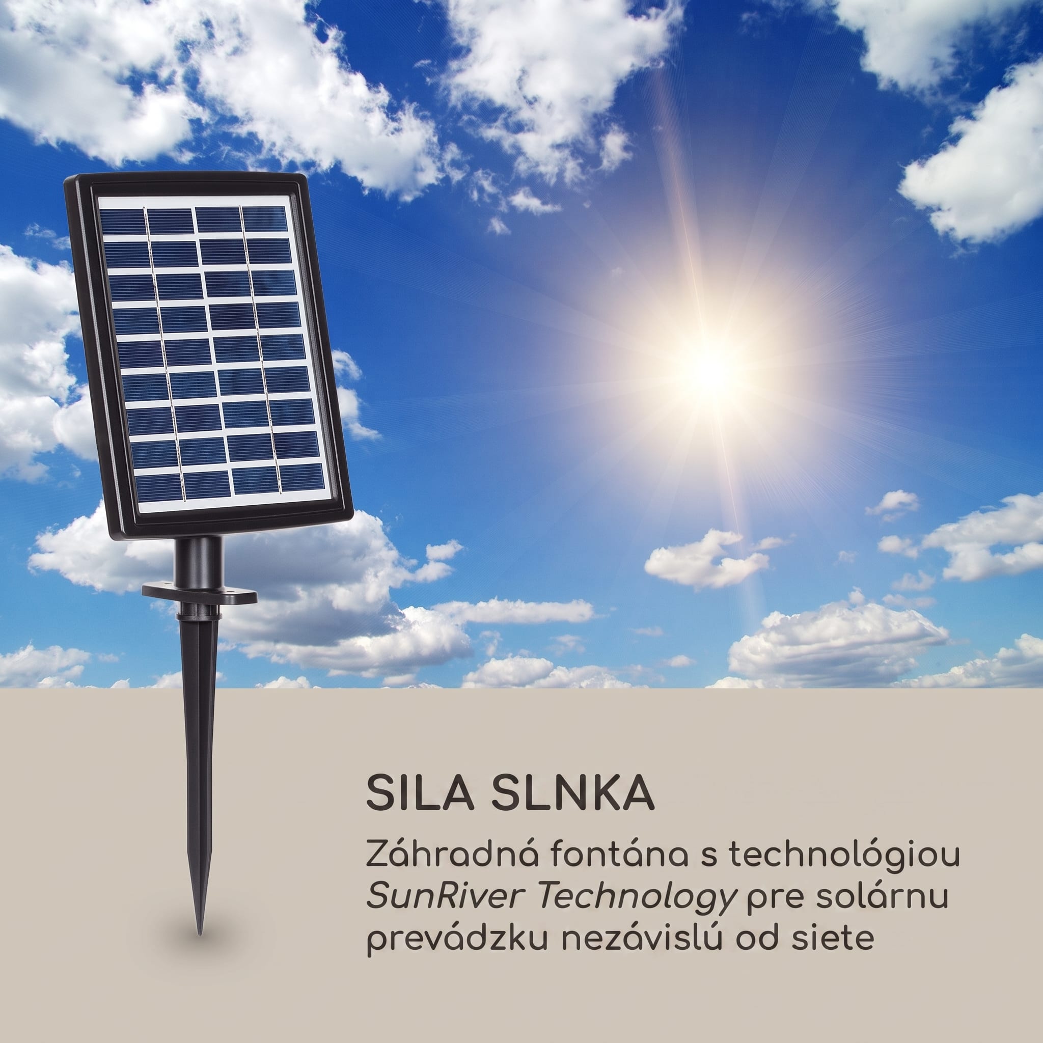 Blumfeldt Dharma solárna fontána LED 48 x 72 x 41 cm (ŠxVxH) polyrezín – Obrázok 2