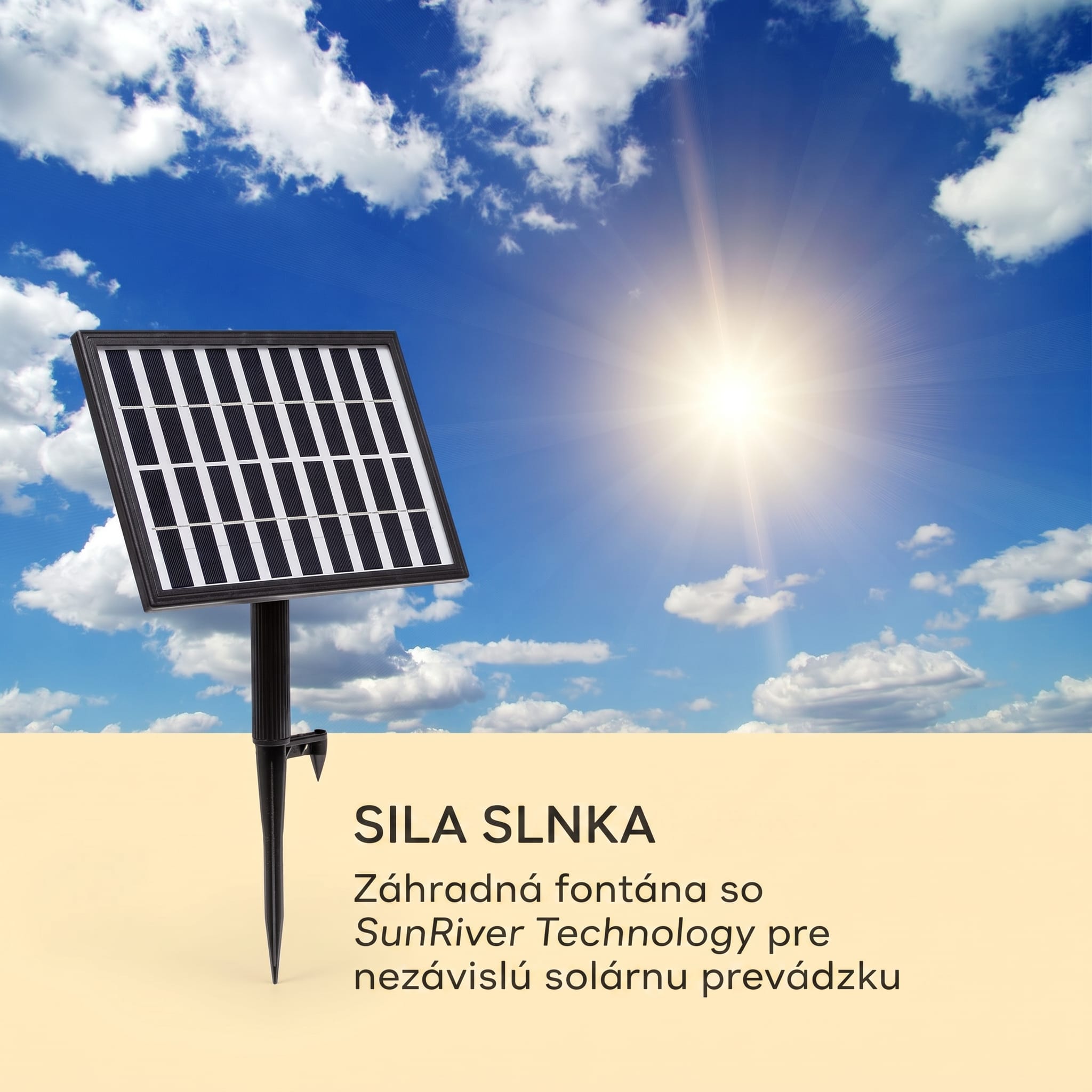Blumfeldt Fez, solárna fontána, LED, 34 × 76 × 36 cm (Š × V × H), polyresin – Obrázok 2