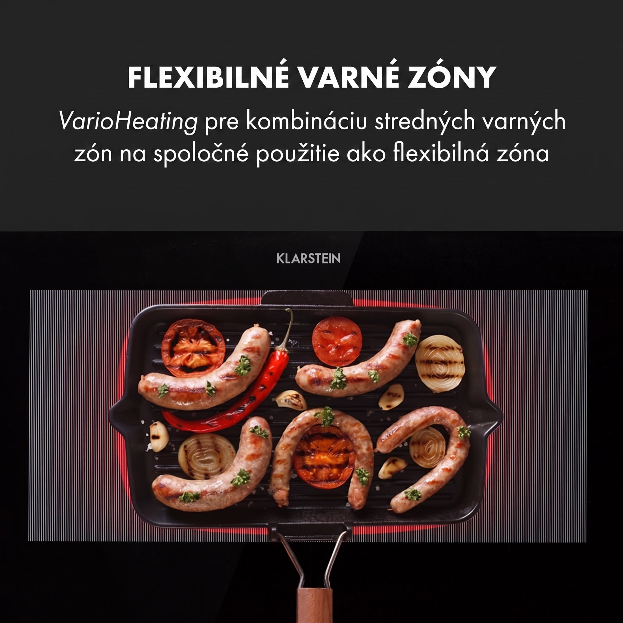 Klarstein Delicatessa 90 Slim, vstavaná indukčná varná doska, 7000 W, 4 zóny, samostatná – Obrázok 4