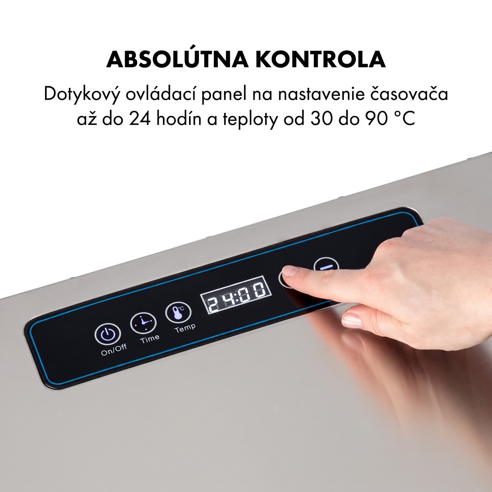 Klarstein Captain Jerky 110, sušička potravín, 1000 W, 30-90 °C, 24-hod. časovač, nehrdzavejúca oceľ – Obrázok 3