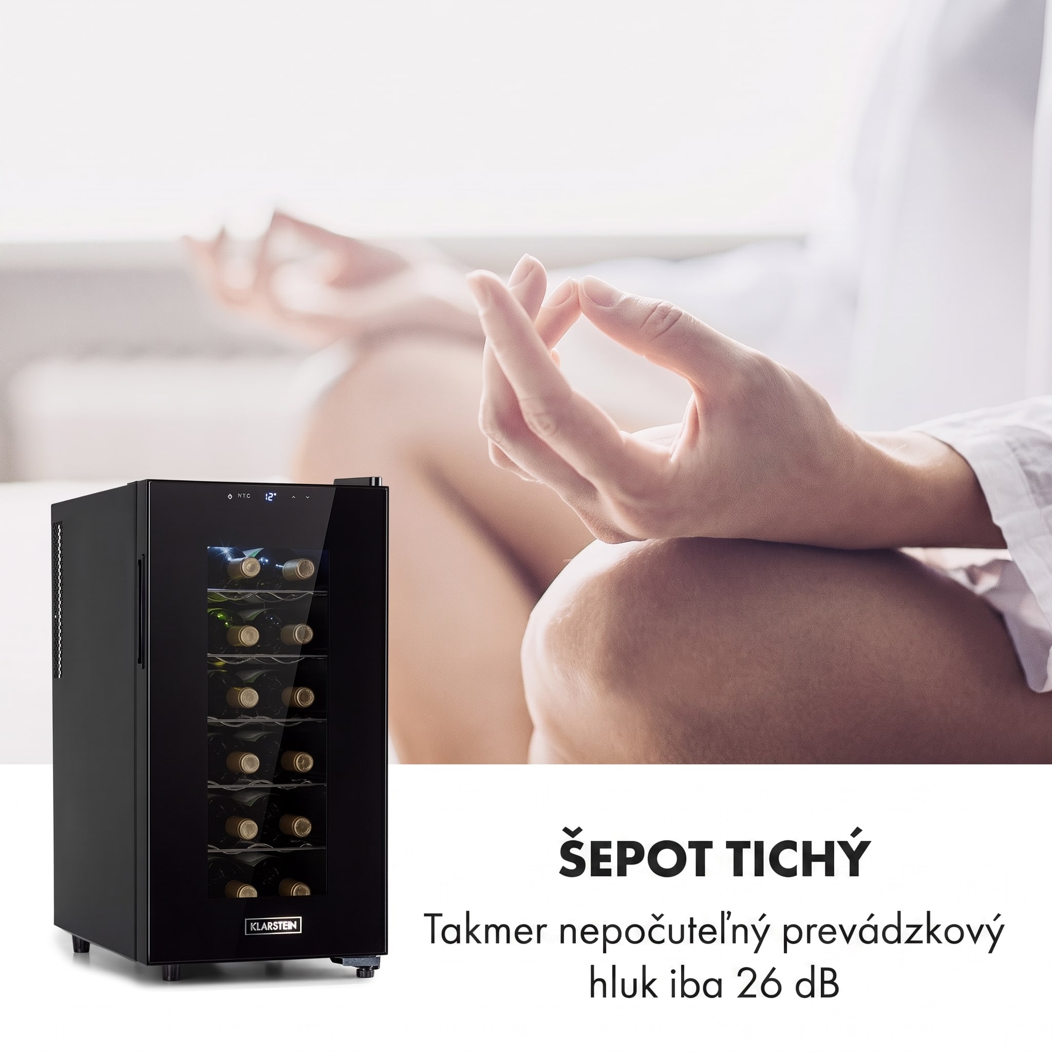 Klarstein Bellevin 18 Uno, vinotéka, 50 l, 11–18°C, 1 zóna – Obrázok 5