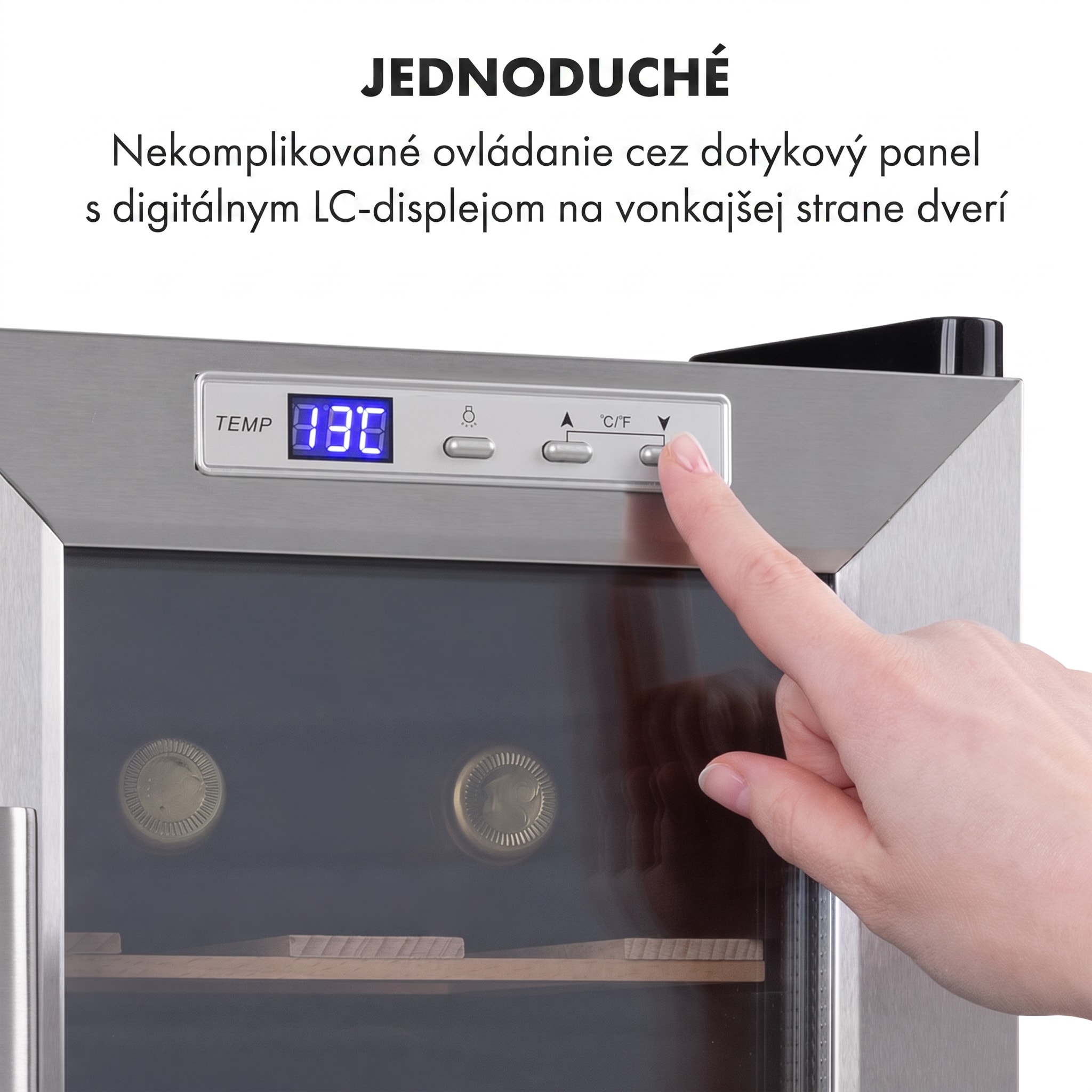 Klarstein Reserva 8 Uno, vinotéka, 23 l, 8 fliaš, 11–18°C, 26 dB, nehrdzavejúca oceľ – Obrázok 4