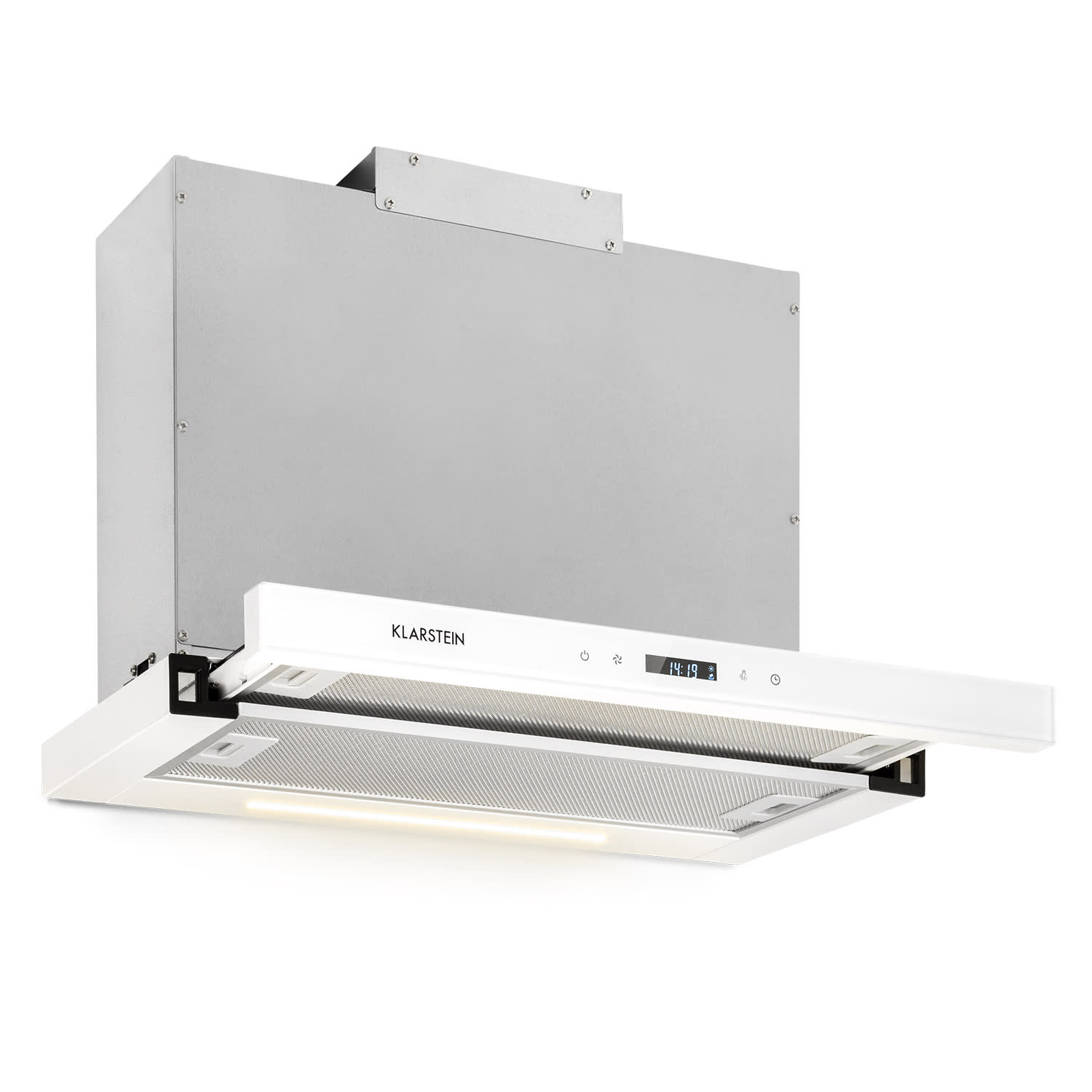Klarstein Mariana Neo 60, plochý digestor, 60 cm, 640 m³/h, odsávanie vzduchu, LED