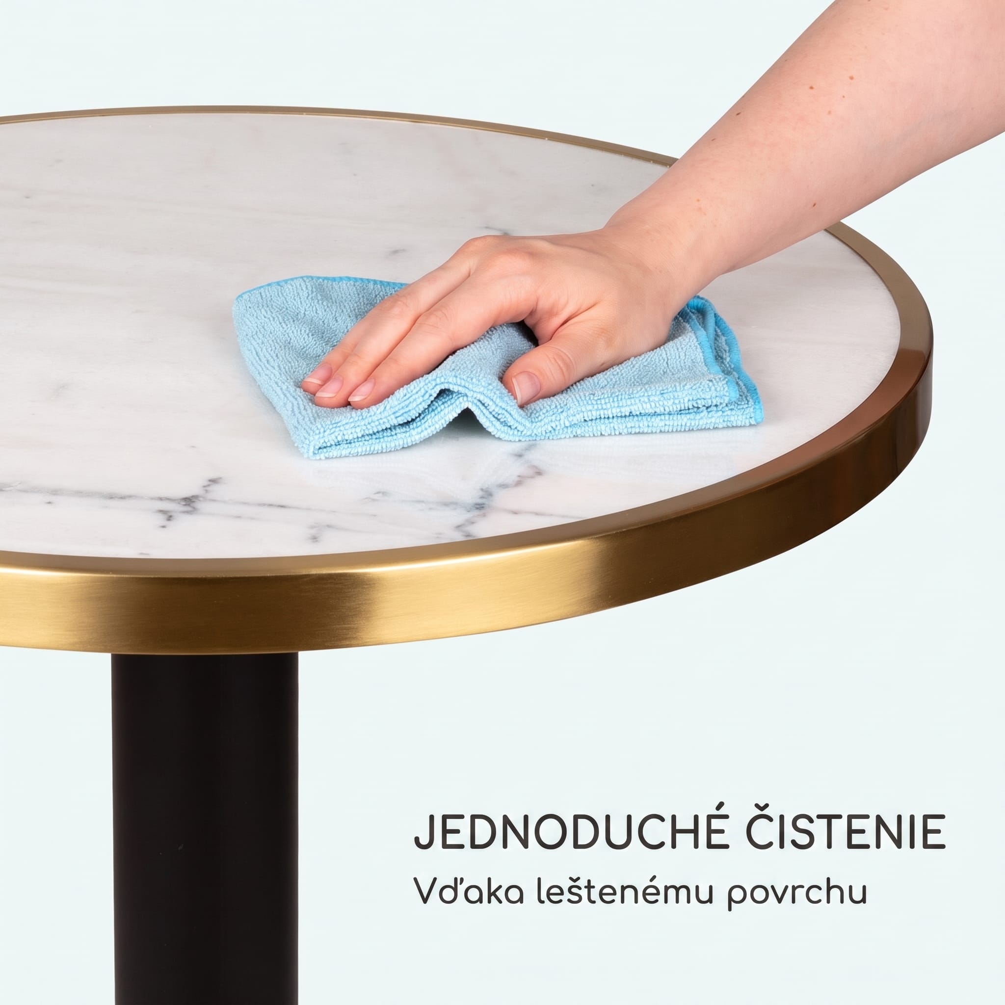 Blumfeldt Patras Jewel, mramorový stôl, secesný štýl, Ø: 57,5 cm, výška: 75 cm, liatinový stojan – Obrázok 4