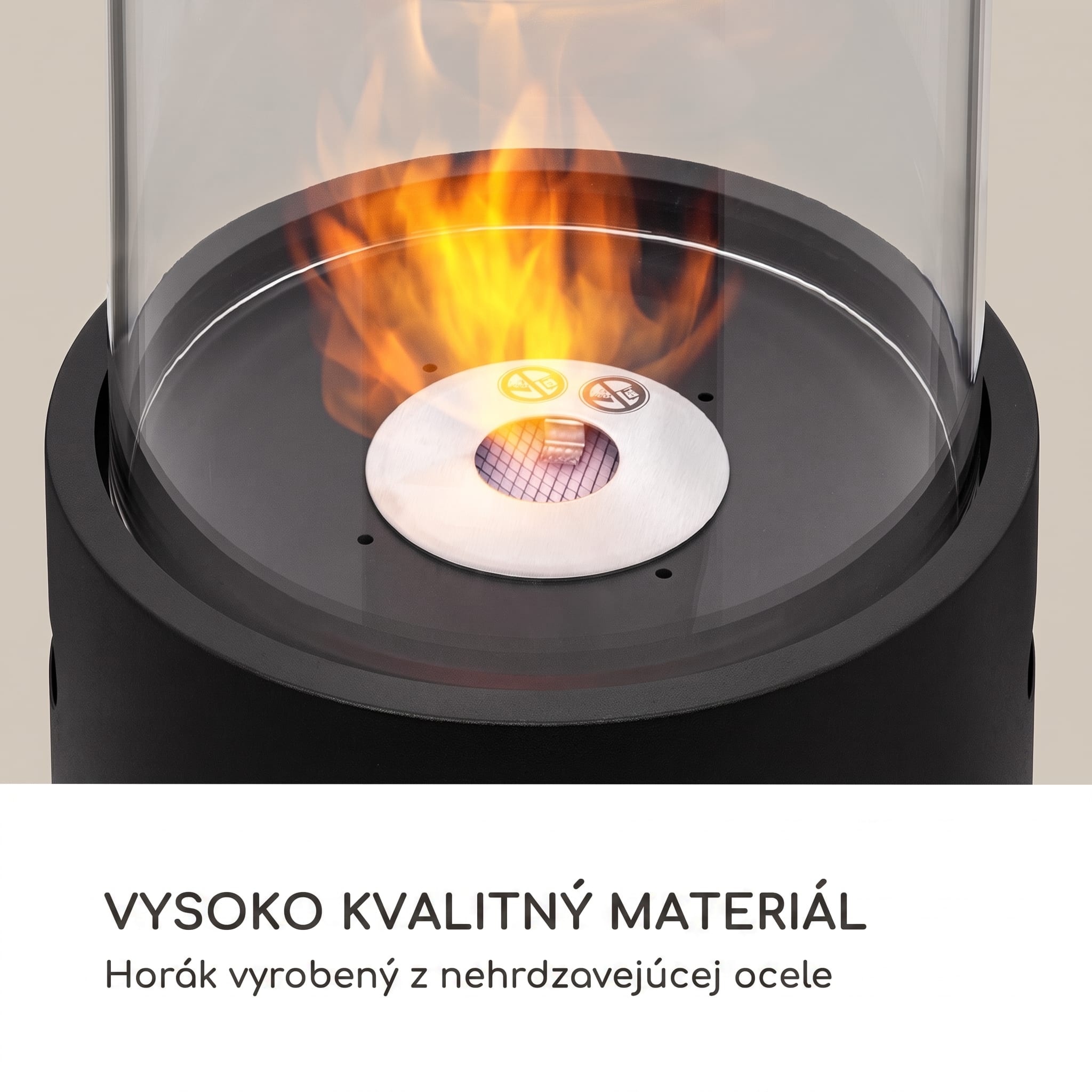 Blumfeldt Fiamme Tamburo, etanolový krb, horák z nehrdzavejúcej ocele, 0,8 litra, doba horenia 4-5 hod. – Obrázok 3