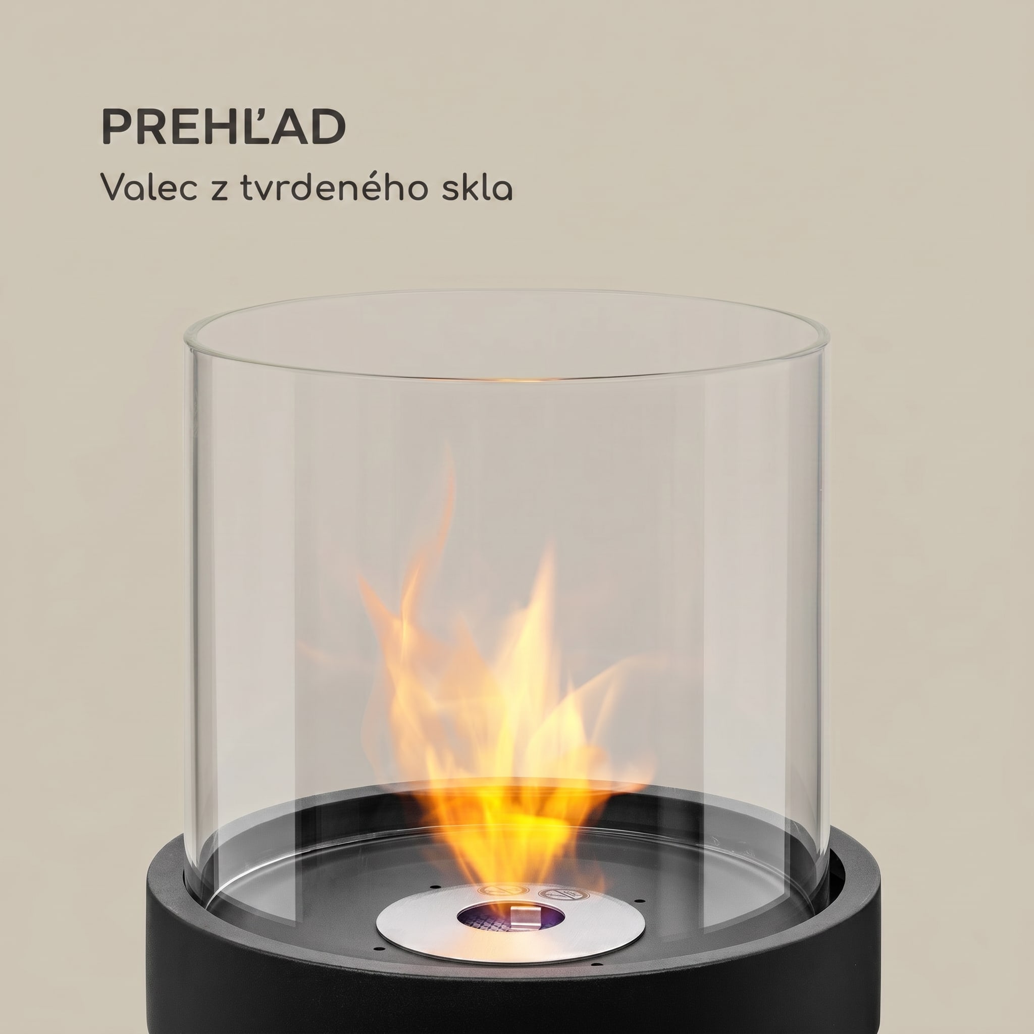 Blumfeldt Fiamme Tamburo, etanolový krb, horák z nehrdzavejúcej ocele, 0,8 litra, doba horenia 4-5 hod. – Obrázok 5