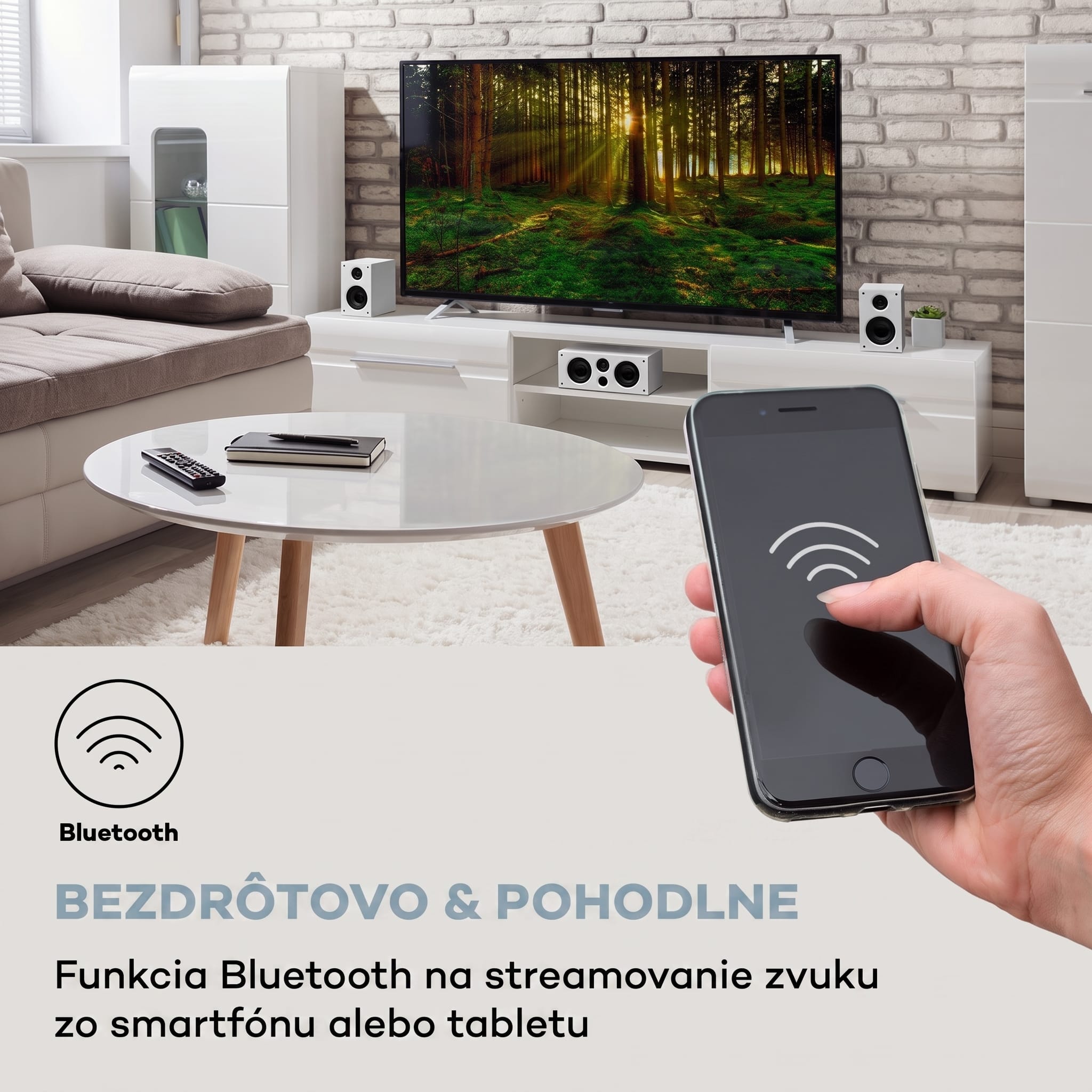 Auna Areal 525 DG, 5.1 systém domáceho kina, 125 W RMS, optický vstup, BT, USB, SD, AUX, diaľkový ovládač – Obrázok 3