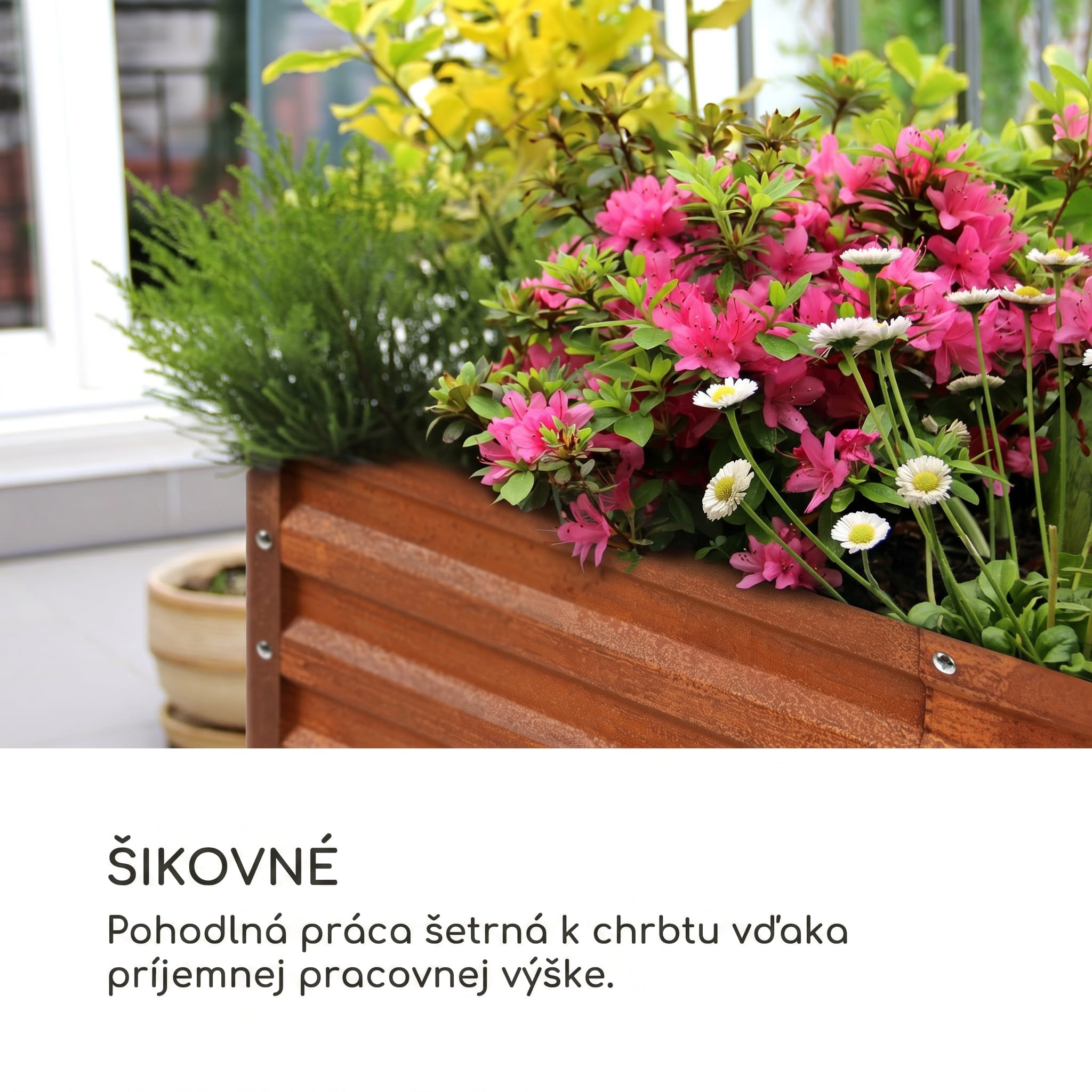 Blumfeldt Rust Grow vyvýšený záhon záhradný záhon pozinkovaný oceľový plech s hrdzavým efektom – Obrázok 3