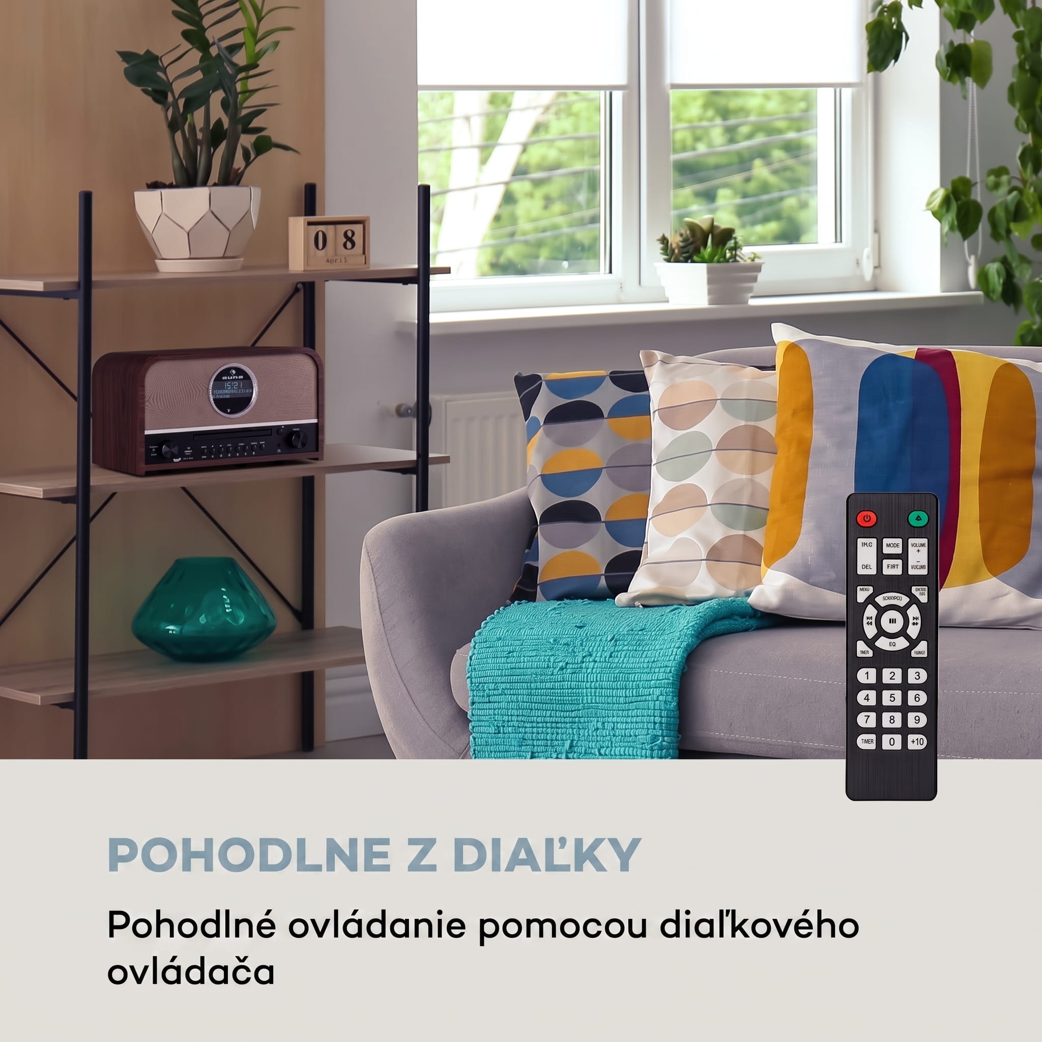 auna Columbia DAB rádio 60 W CD prehrávač DAB+/FM tuner USB nahrávanie Bluetooth – Obrázok 2