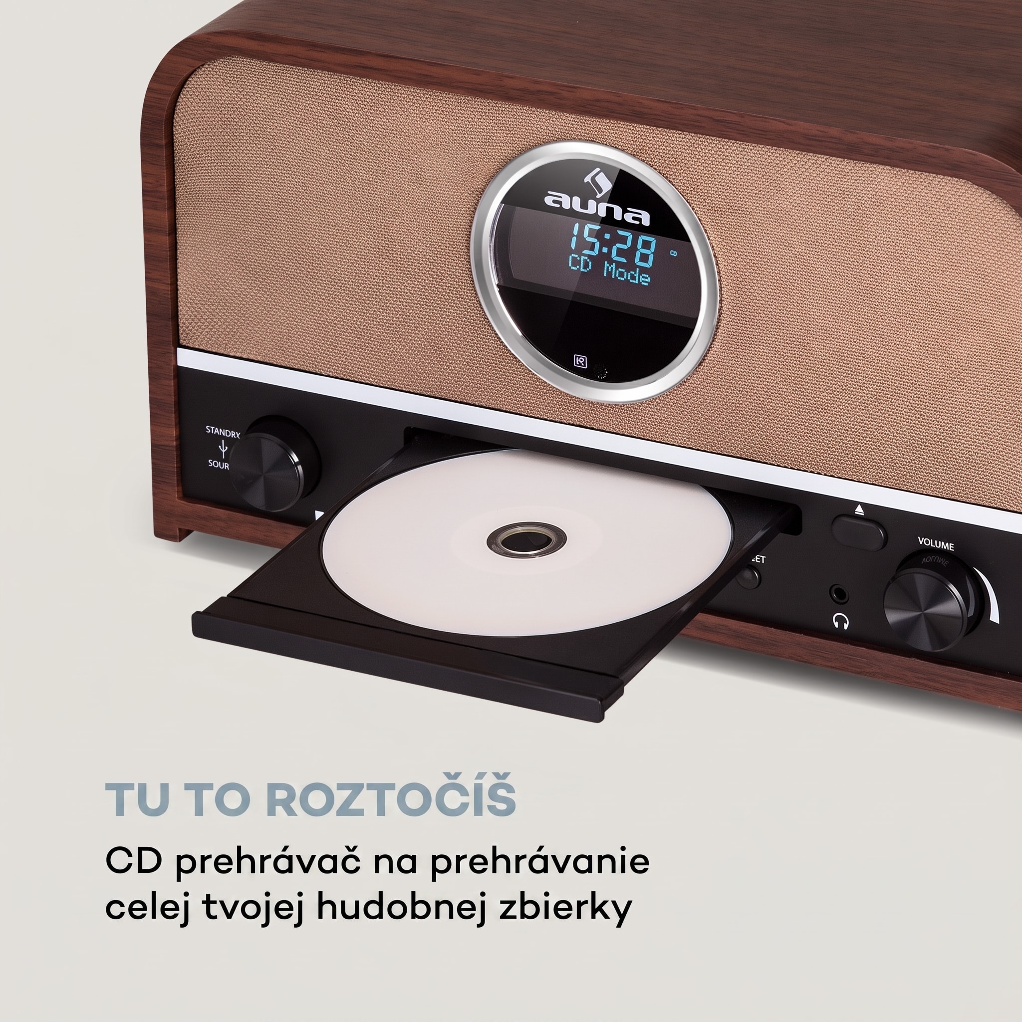 auna Columbia DAB rádio 60 W CD prehrávač DAB+/FM tuner USB nahrávanie Bluetooth – Obrázok 4
