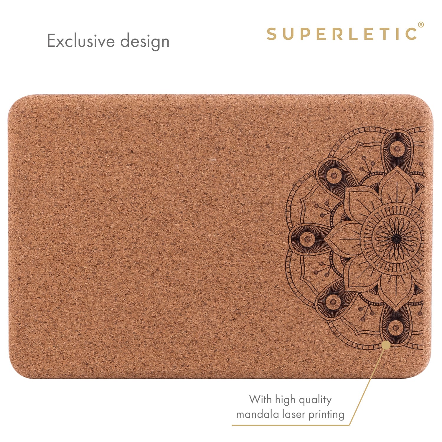 Capital Sports Bindo Professional, blok na jogu, 23 × 7,5 × 15 cm, korok, mandala – Obrázok 5