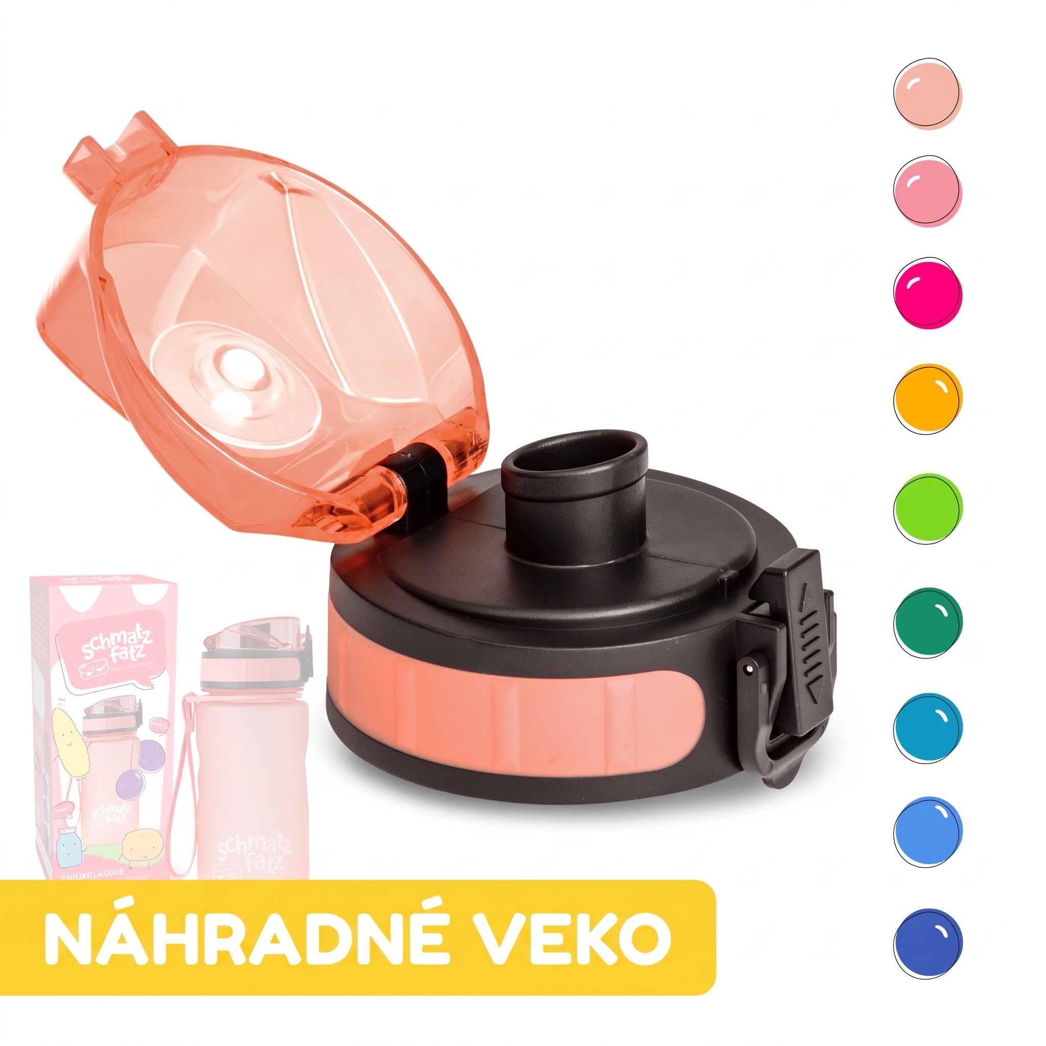 Klarstein Náhradné viečko Wakaba pre fľaše na vodu s objemom 350/400/500 ml | Plastové hrdlo | Bez BPA