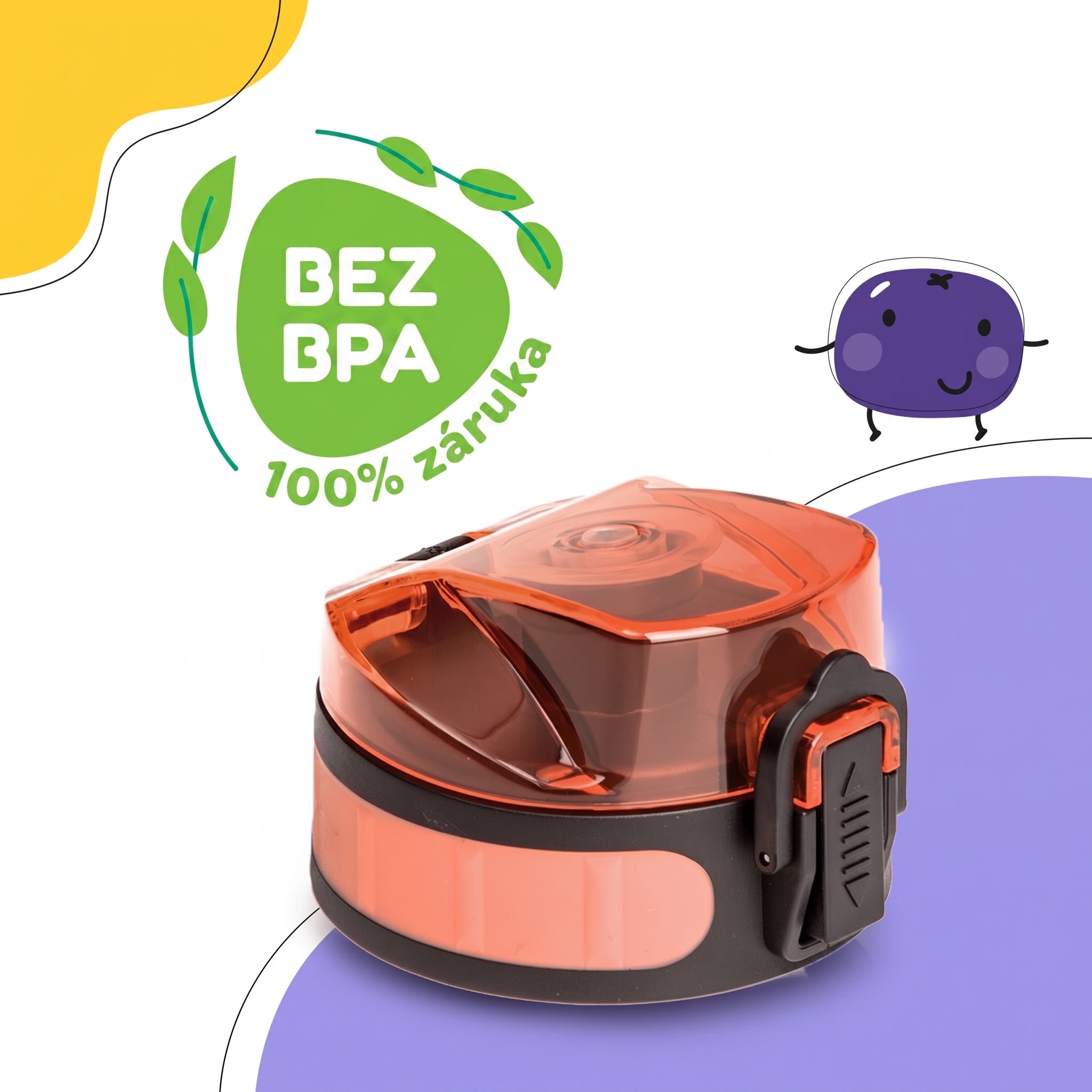 Klarstein Náhradné viečko Wakaba pre fľaše na vodu s objemom 350/400/500 ml | Plastové hrdlo | Bez BPA – Obrázok 2