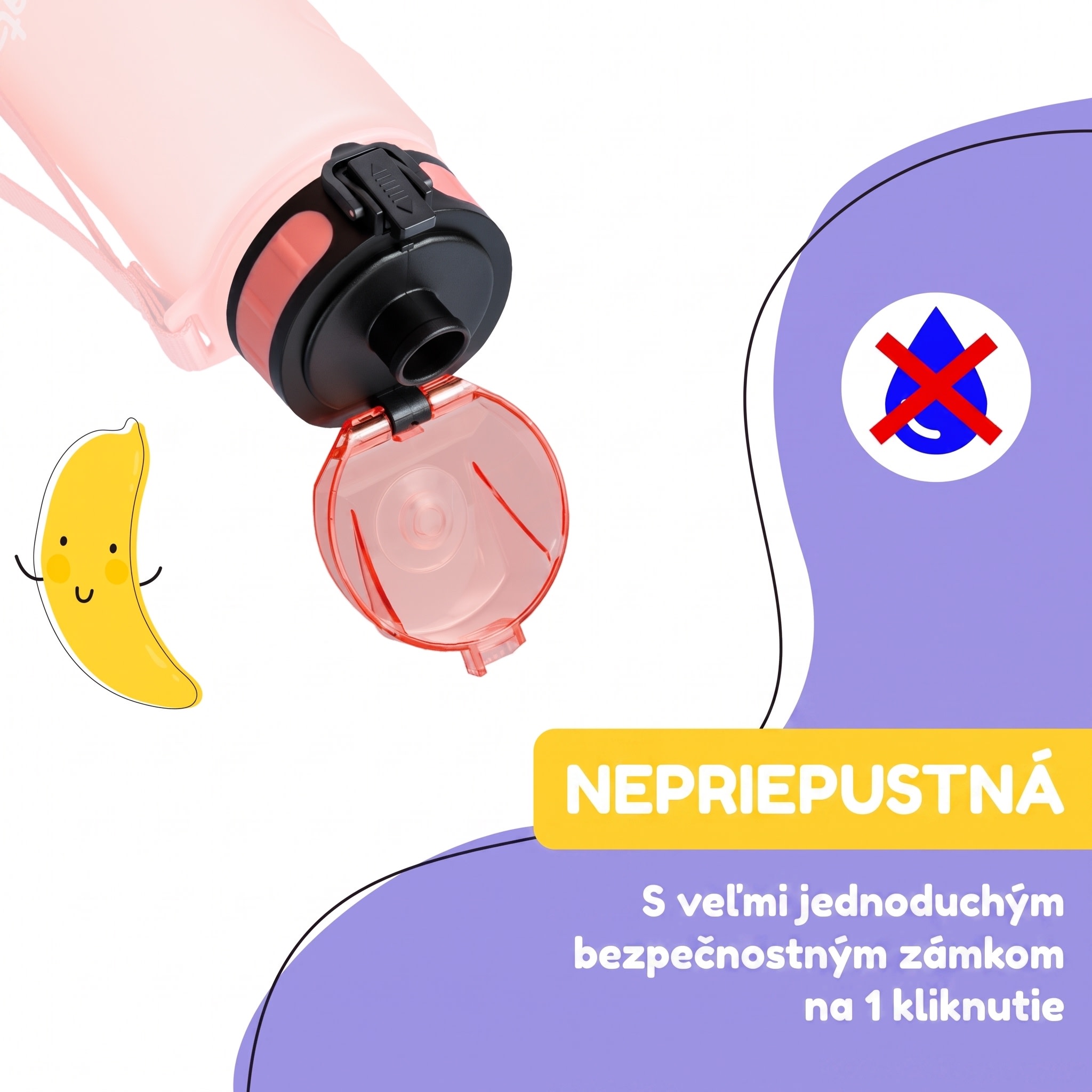 Klarstein Náhradné viečko Wakaba pre fľaše na vodu s objemom 350/400/500 ml | Plastové hrdlo | Bez BPA – Obrázok 4