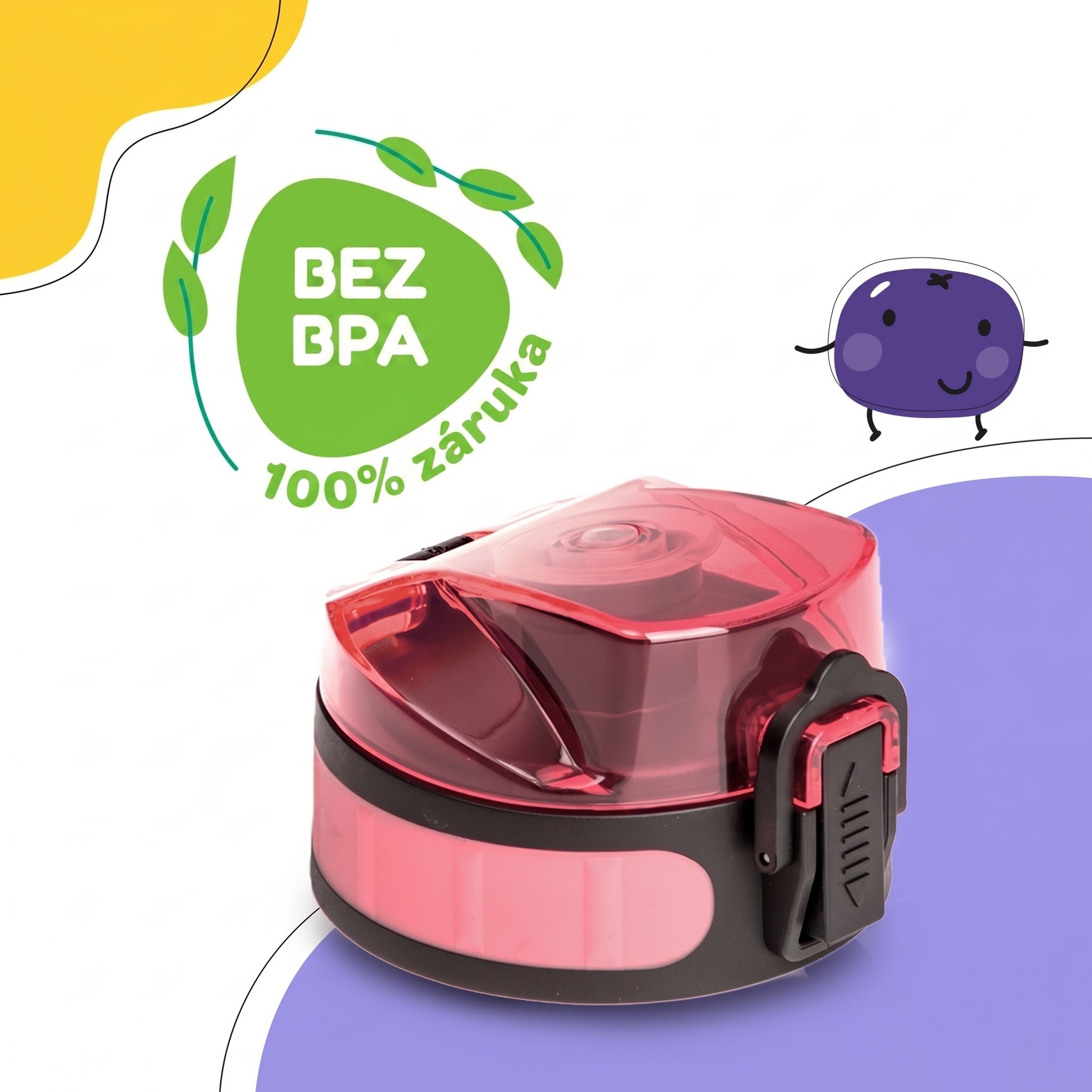 Klarstein Náhradné viečko Wakaba pre fľaše na vodu s objemom 350/400/500 ml | Plastové hrdlo | Bez BPA – Obrázok 2