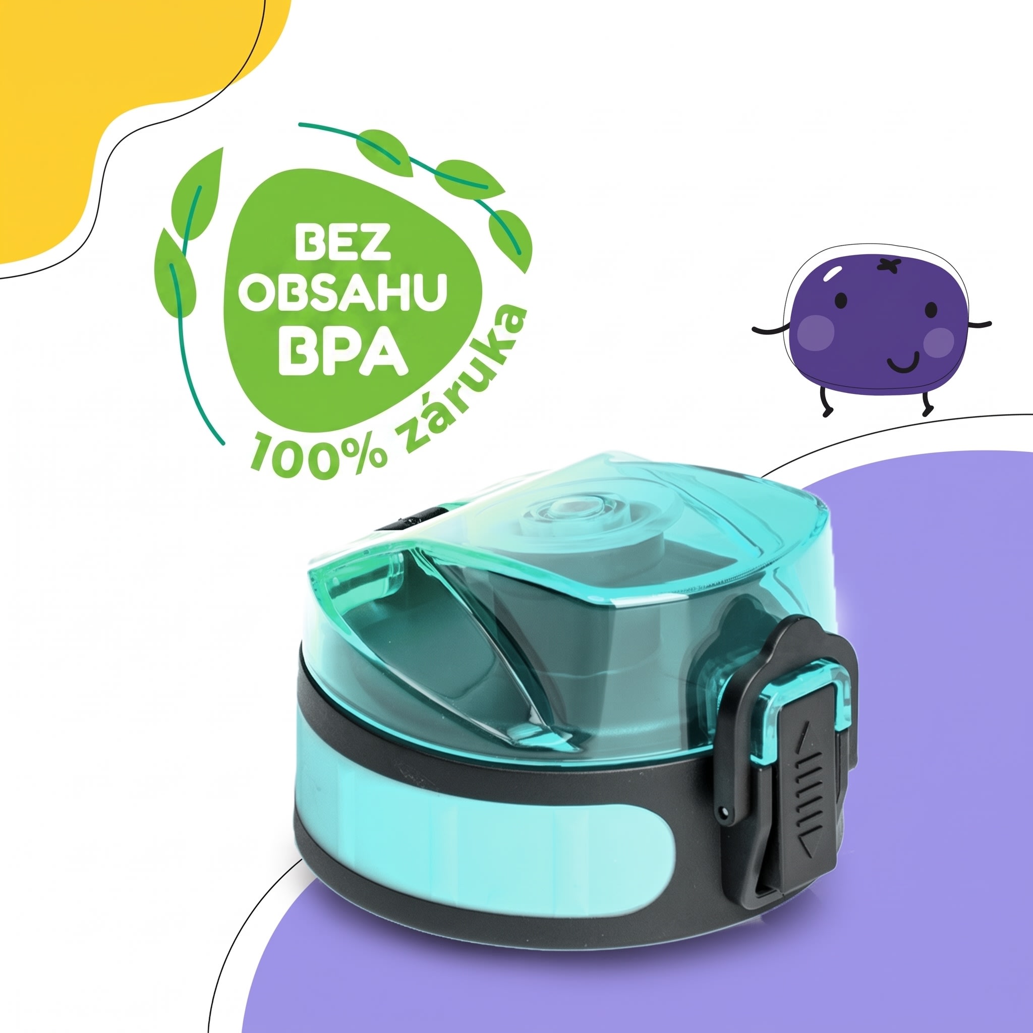 Klarstein Náhradné viečko Wakaba pre fľaše na vodu s objemom 350/400/500 ml | Plastové hrdlo | Bez BPA – Obrázok 2