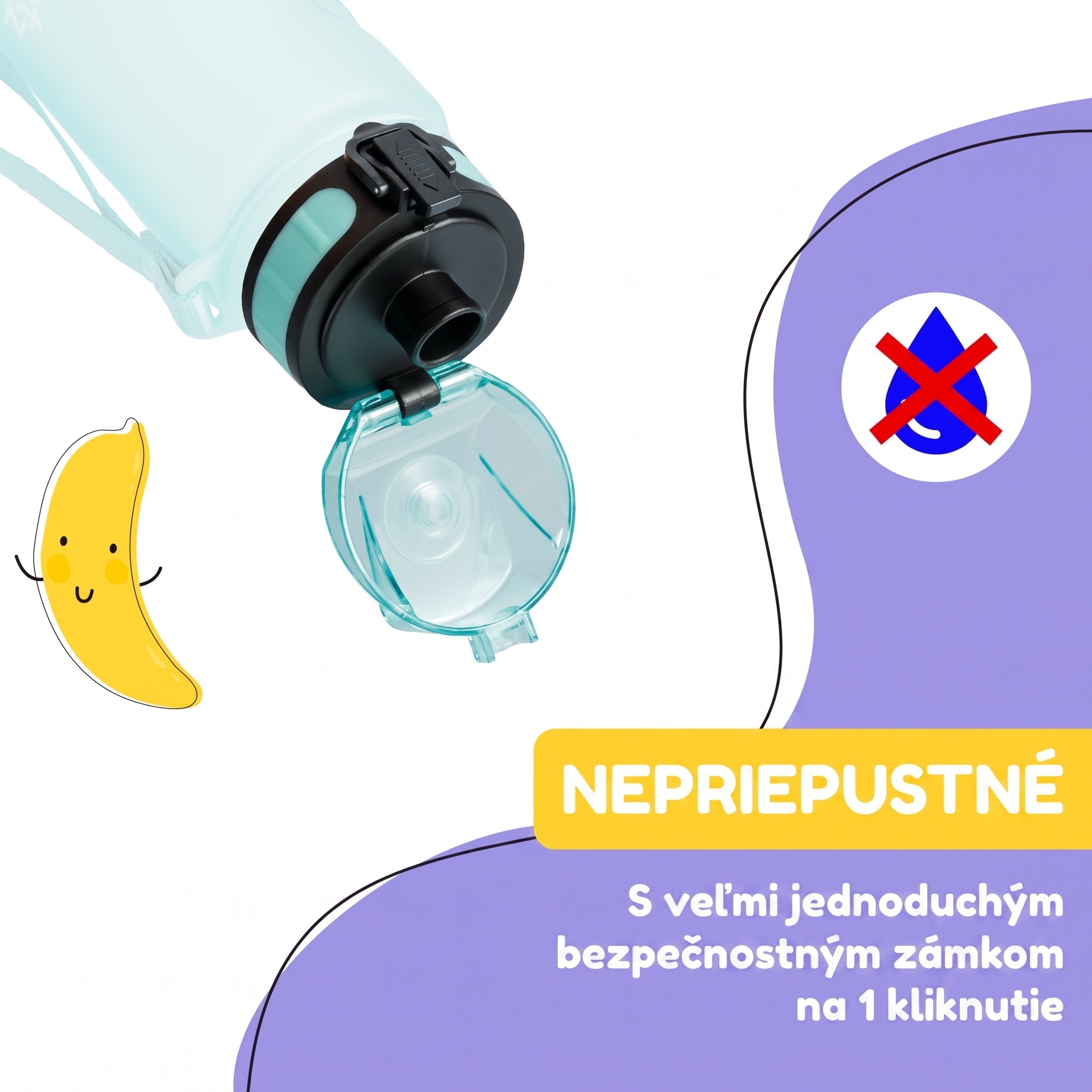 Klarstein Náhradné viečko Wakaba pre fľaše na vodu s objemom 350/400/500 ml | Plastové hrdlo | Bez BPA – Obrázok 4