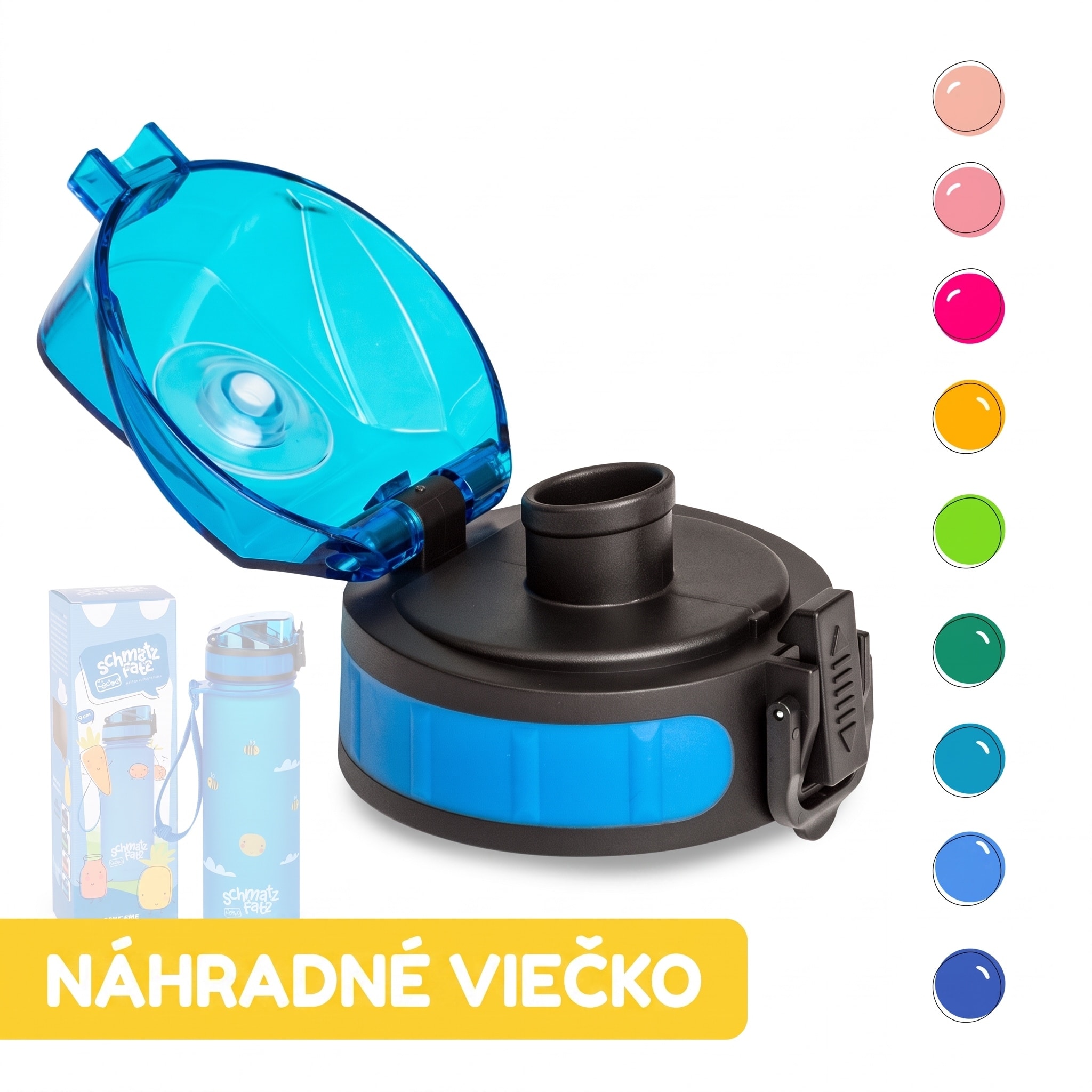 Klarstein Náhradné viečko Wakaba pre fľaše na vodu s objemom 350/400/500 ml | Plastové hrdlo | Bez BPA
