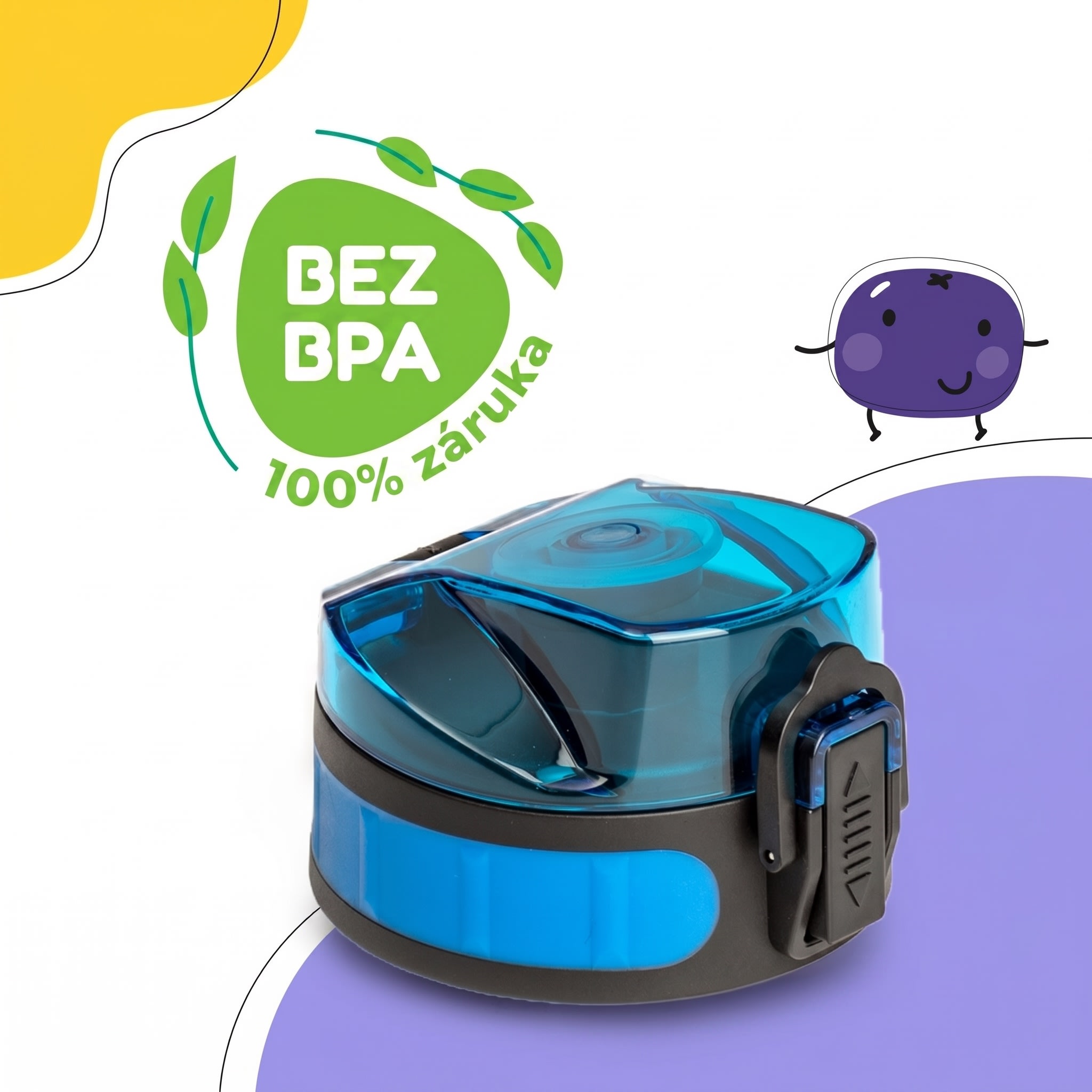 Klarstein Náhradné viečko Wakaba pre fľaše na vodu s objemom 350/400/500 ml | Plastové hrdlo | Bez BPA – Obrázok 2