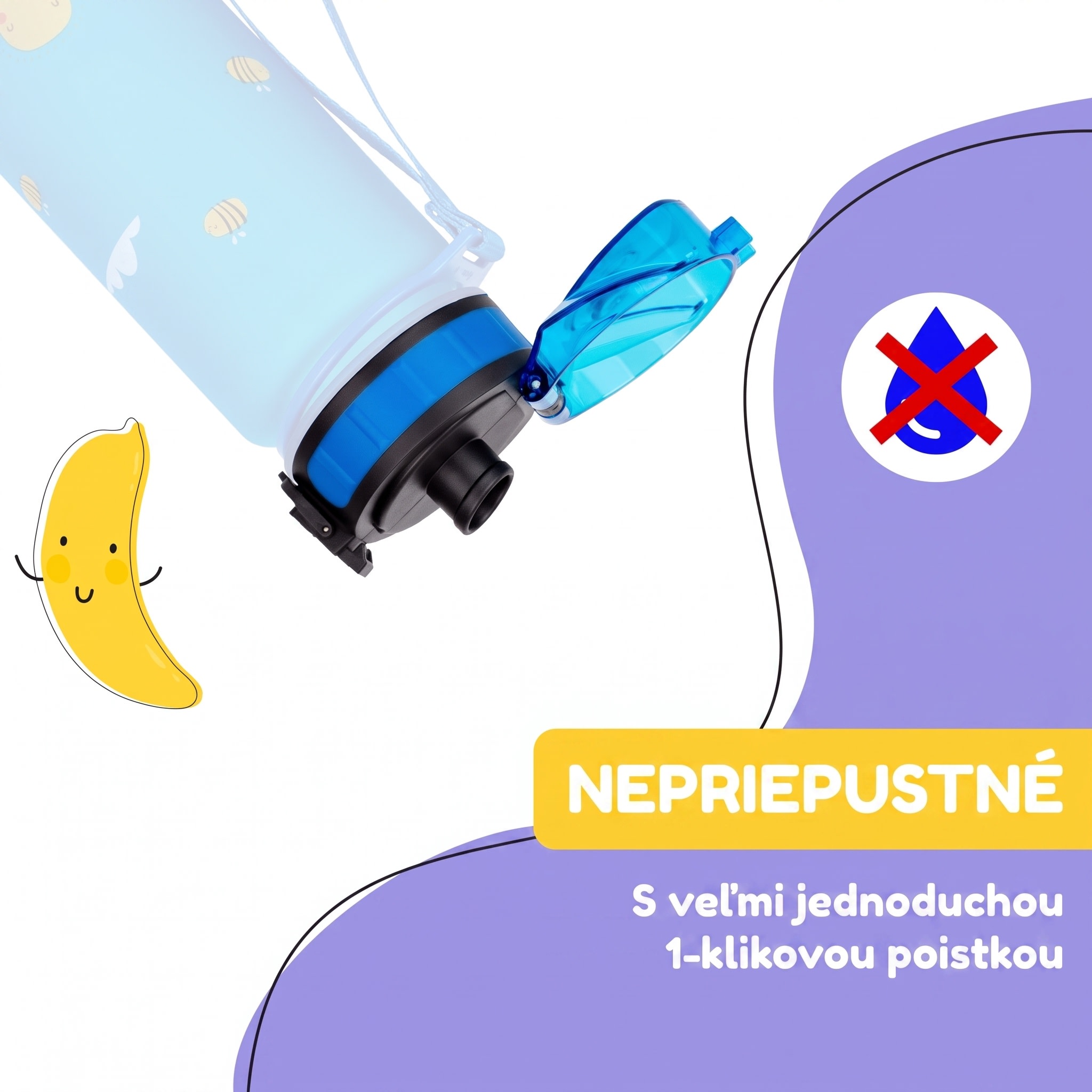 Klarstein Náhradné viečko Wakaba pre fľaše na vodu s objemom 350/400/500 ml | Plastové hrdlo | Bez BPA – Obrázok 4