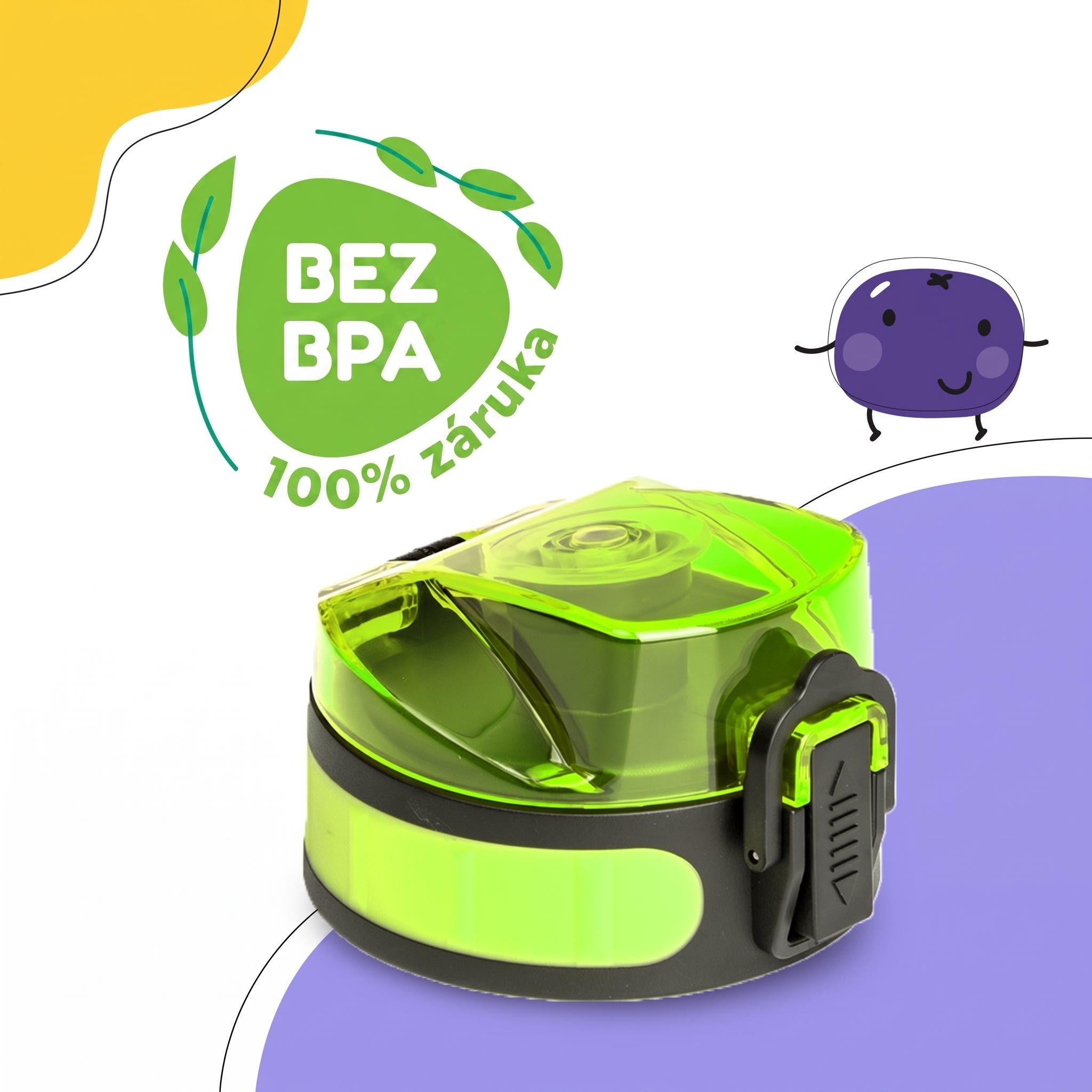 Klarstein Náhradné viečko Wakaba pre fľaše na vodu s objemom 350/400/500 ml | Plastové hrdlo | Bez BPA – Obrázok 2