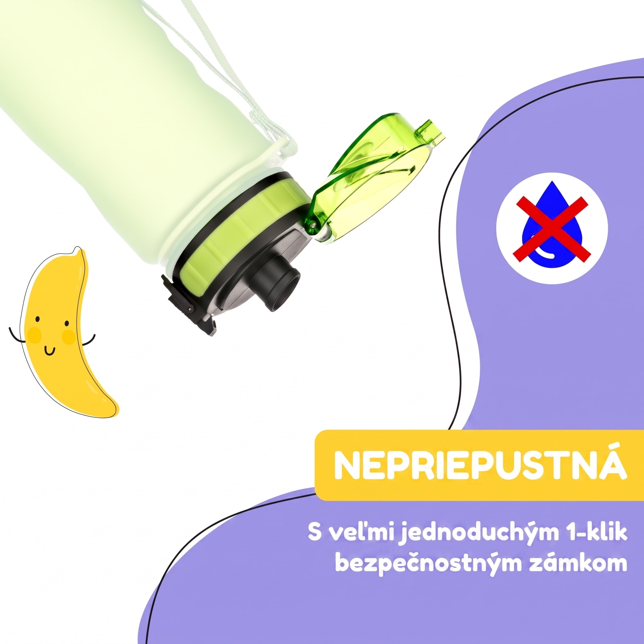 Klarstein Náhradné viečko Wakaba pre fľaše na vodu s objemom 350/400/500 ml | Plastové hrdlo | Bez BPA – Obrázok 4