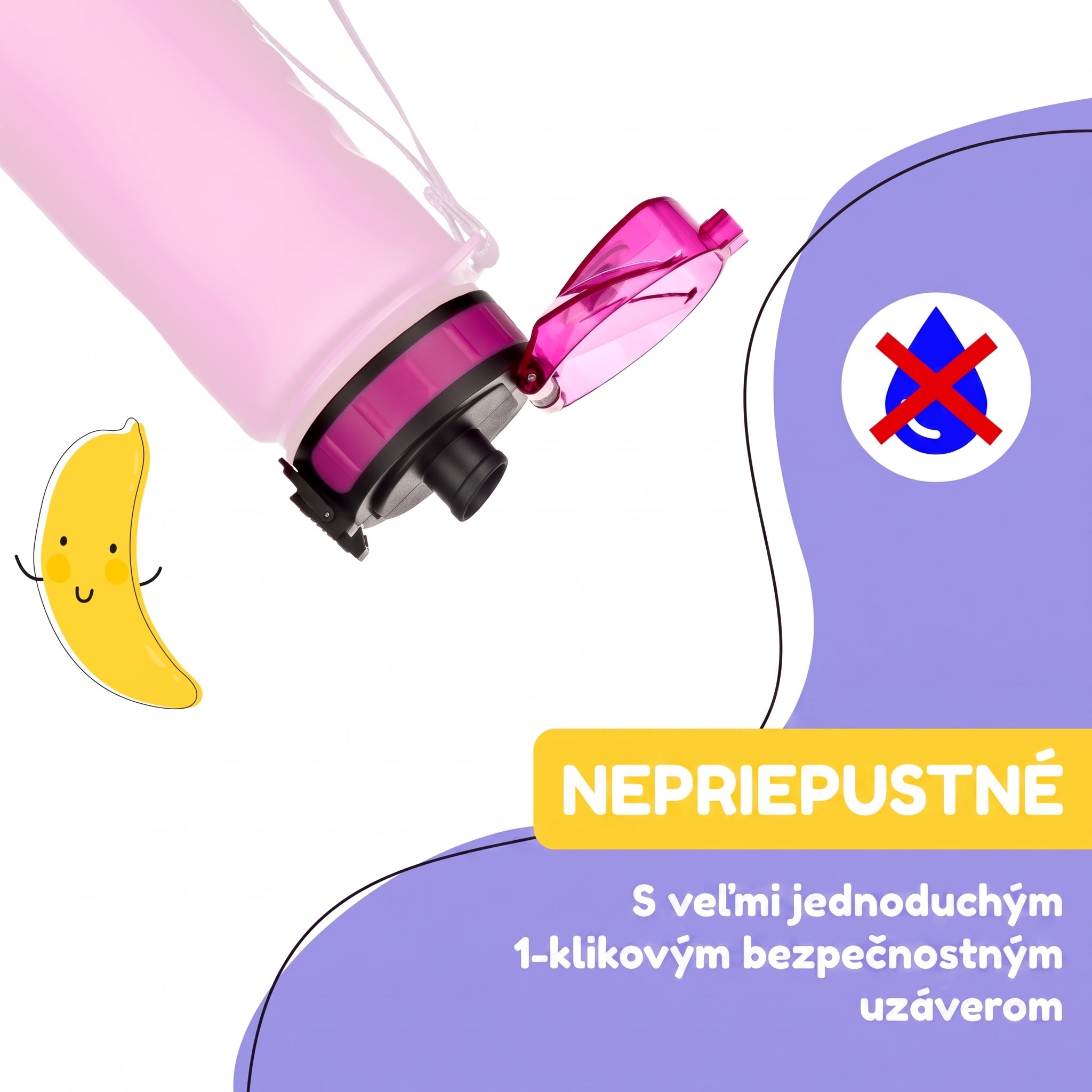 Klarstein Náhradné viečko Wakaba pre fľaše na vodu s objemom 350/400/500 ml | Plastové hrdlo | Bez BPA – Obrázok 4