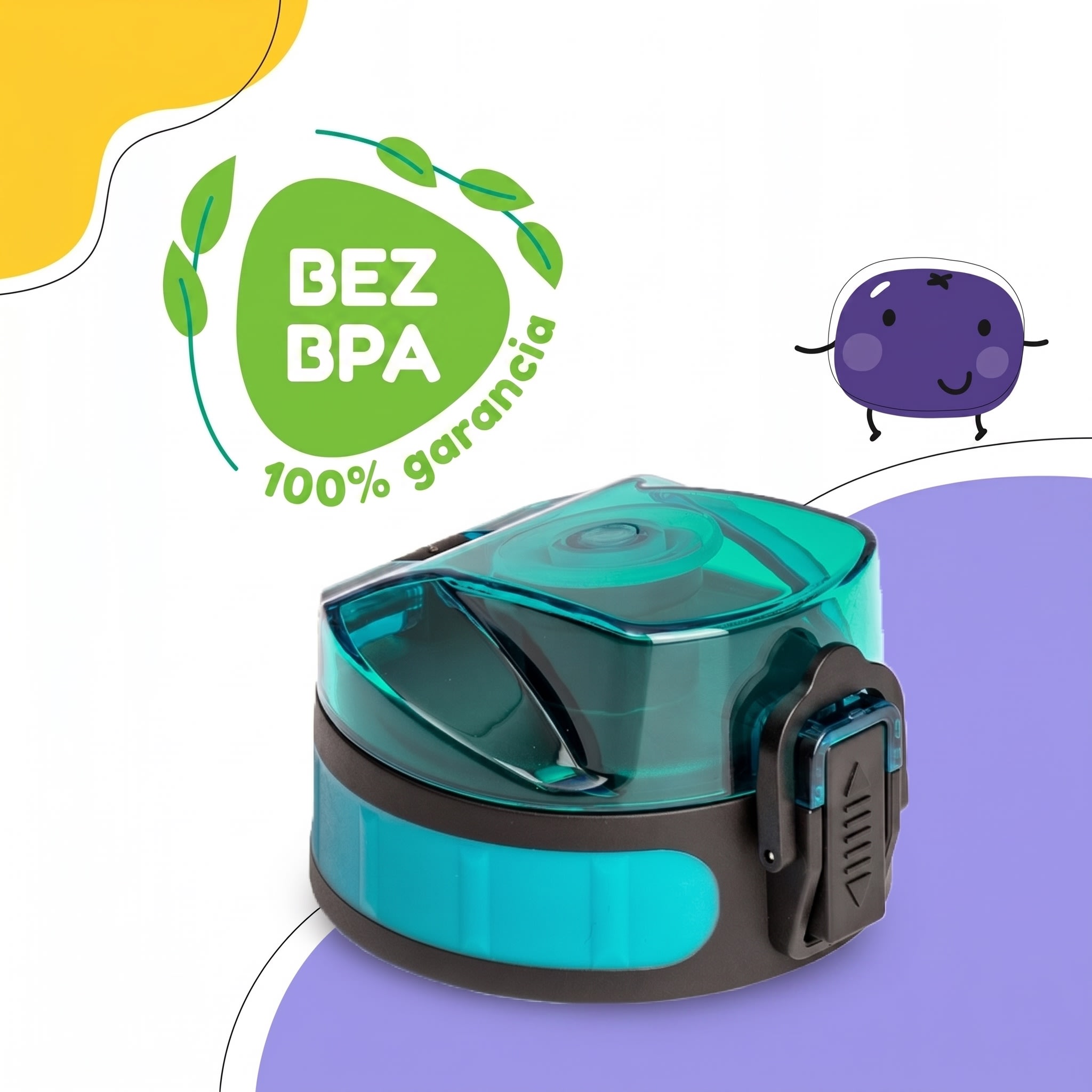 Klarstein Náhradné viečko Wakaba pre fľaše na vodu s objemom 350/400/500 ml | Plastové hrdlo | Bez BPA – Obrázok 2