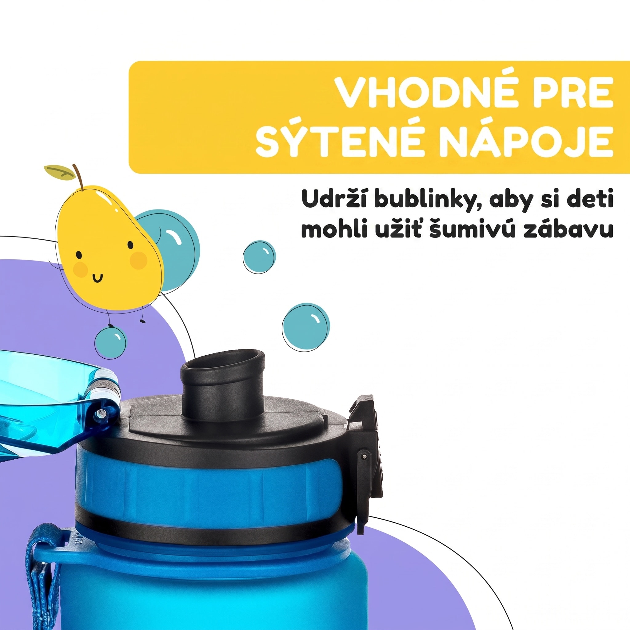 Klarstein Schmatzfatz Wakaba detská fľaša na pitie | 500 ml | Tritan | Popruh na prenášanie | Bez BPA – Obrázok 5