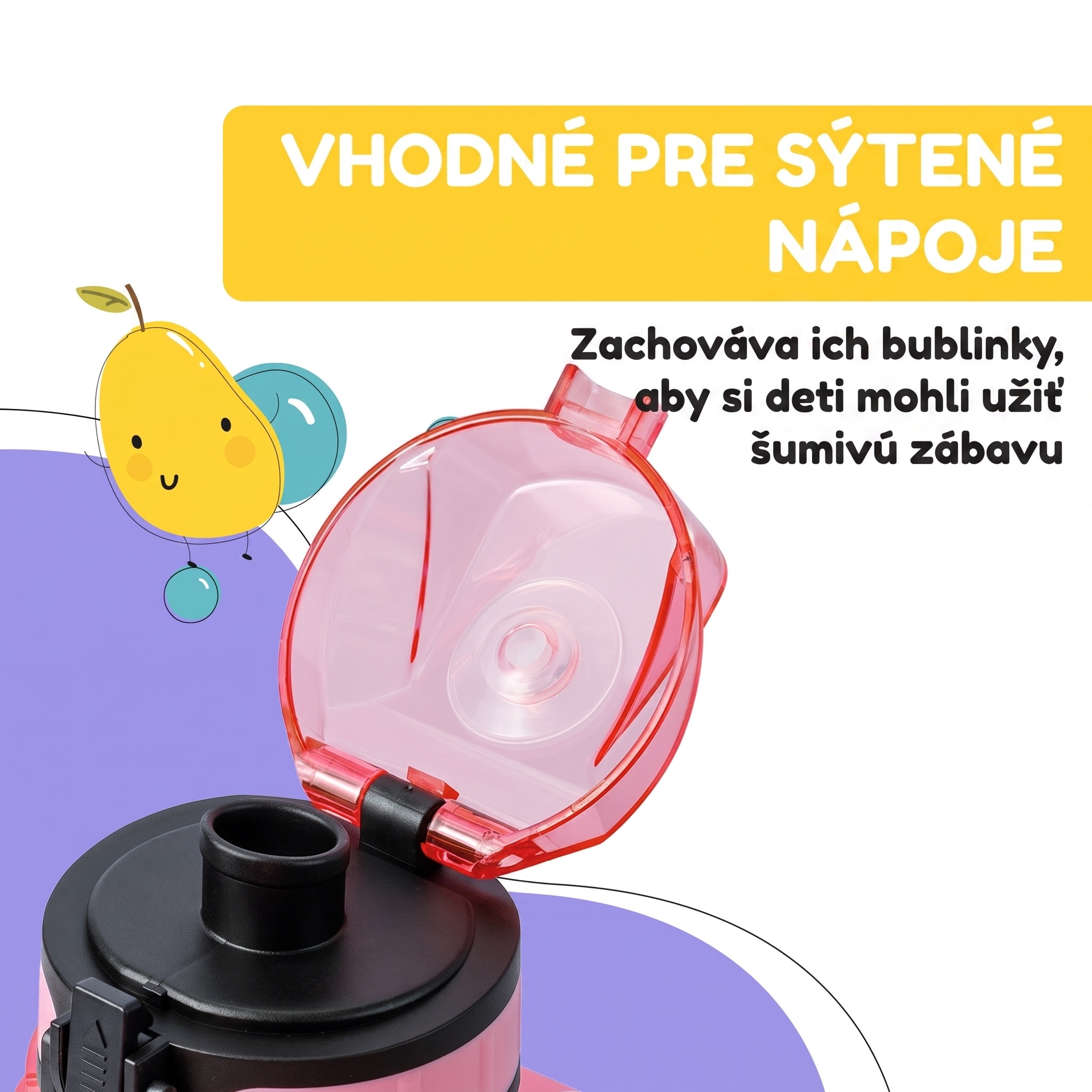 Klarstein Schmatzfatz Wakaba fľaša na pitie | 350 ml | Tritan | Popruh na prenášanie | Bez BPA – Obrázok 5
