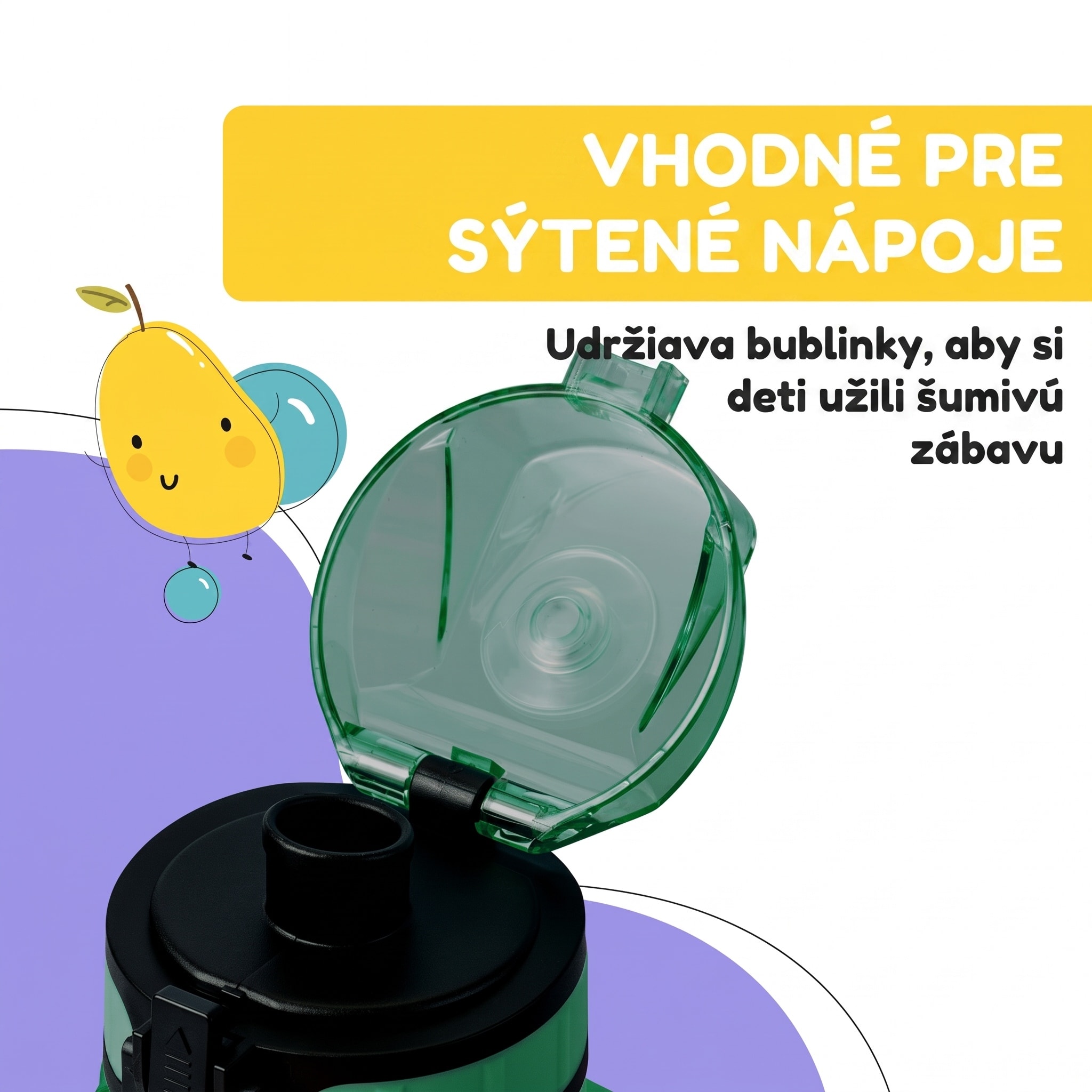 Klarstein Schmatzfatz Wakaba fľaša na pitie | 350 ml | Tritan | Popruh na prenášanie | Bez BPA – Obrázok 5