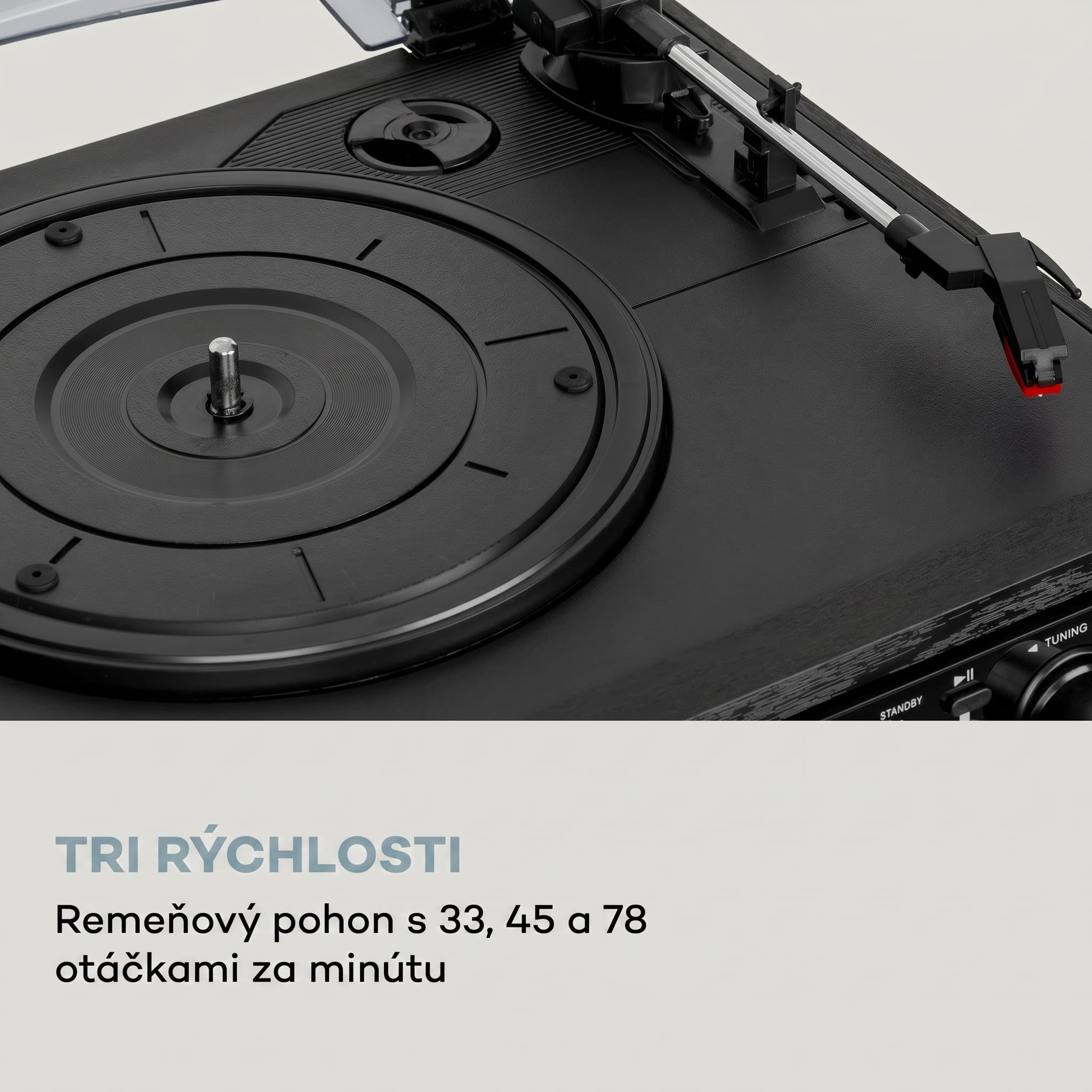 Auna Oakland DAB Plus, retro stereo systém, DAB+/FM, BT funkcia, vinyl, CD prehrávač, kazetový prehrávač. vrátane reproduktorov – Obrázok 3