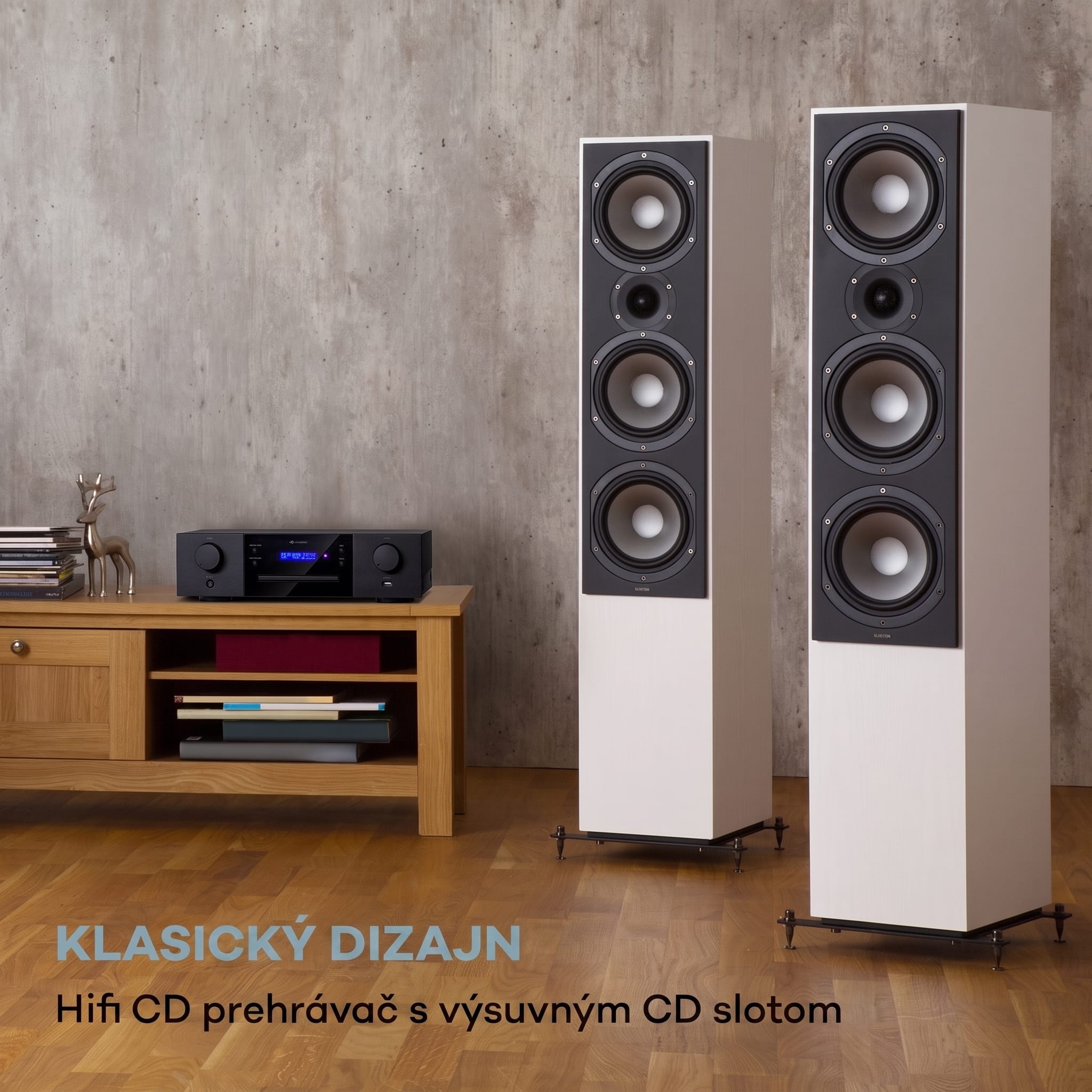 Auna CD-1000 DG, CD Prehrávač, USB, MP3, diaľkové ovládanie, LED displej, hliník – Obrázok 2