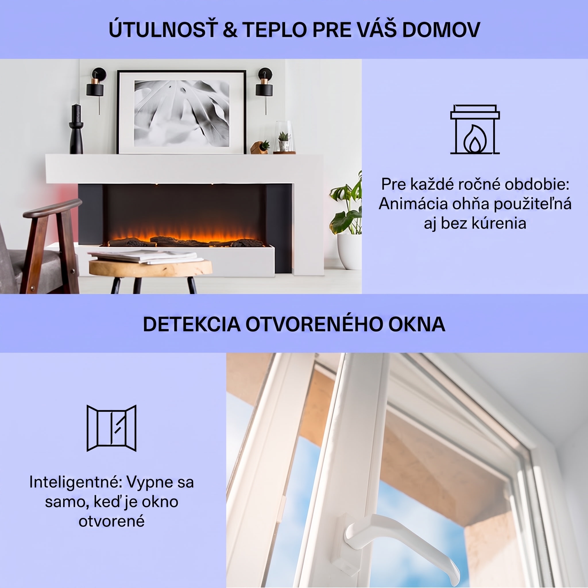 Klarstein Studio Light & Fire 2 Smart, krb, 1000/2000 W, MDF, WiFi Control – Obrázok 4