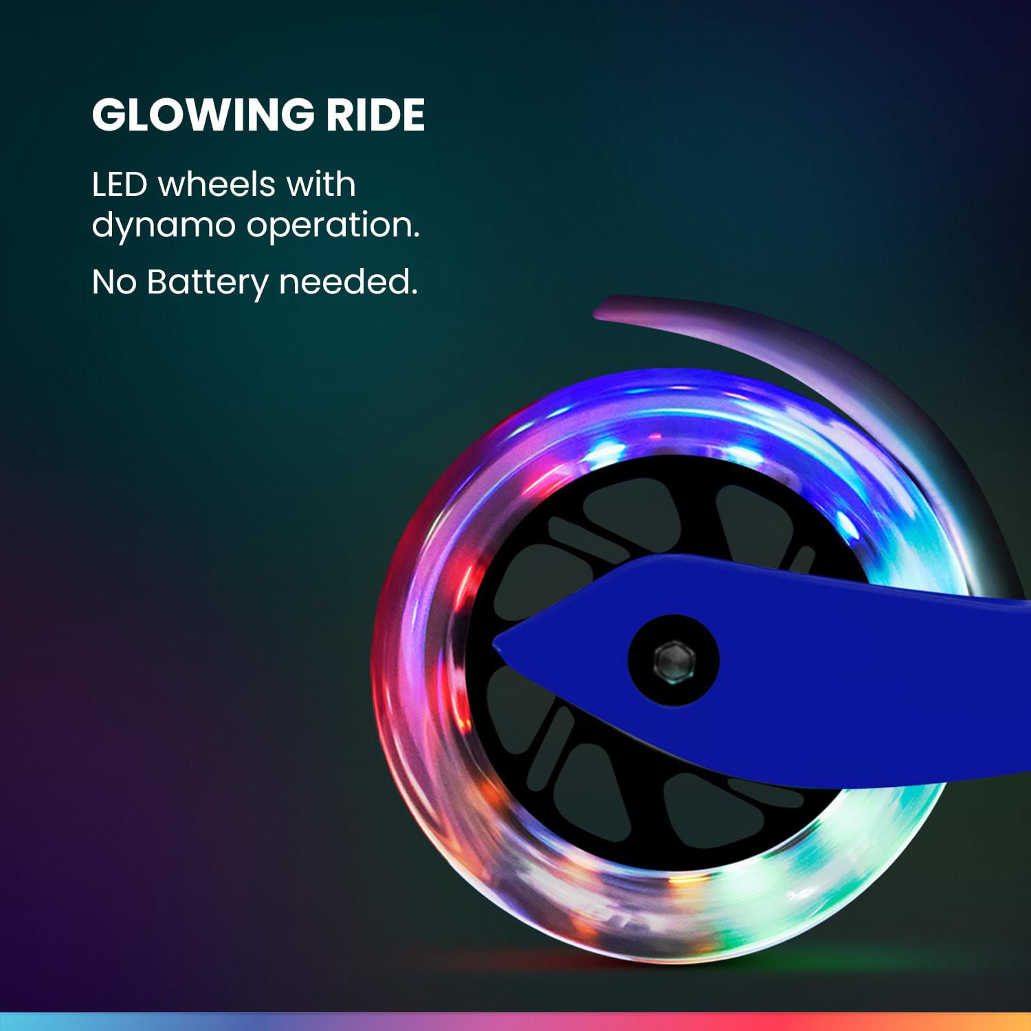 Fun pro ONE Deluxe detská kolobežka 3-6 rokov LED kolieska skladacia do 50 kg nastaviteľná výška – Obrázok 3