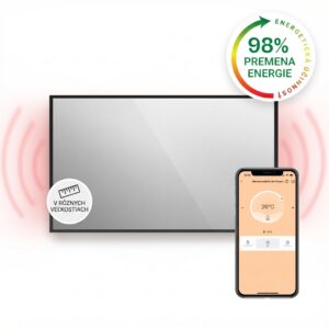 Klarstein La Palma 1000 smart, infračervený ohrievač 2 v 1, 120 x 60 cm, 1000 W, zrkadlová predná časť