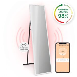 Klarstein La Palma 900 smart, infračervený ohrievač, 40 x 160 cm, 900 W, zrkadlový stojan