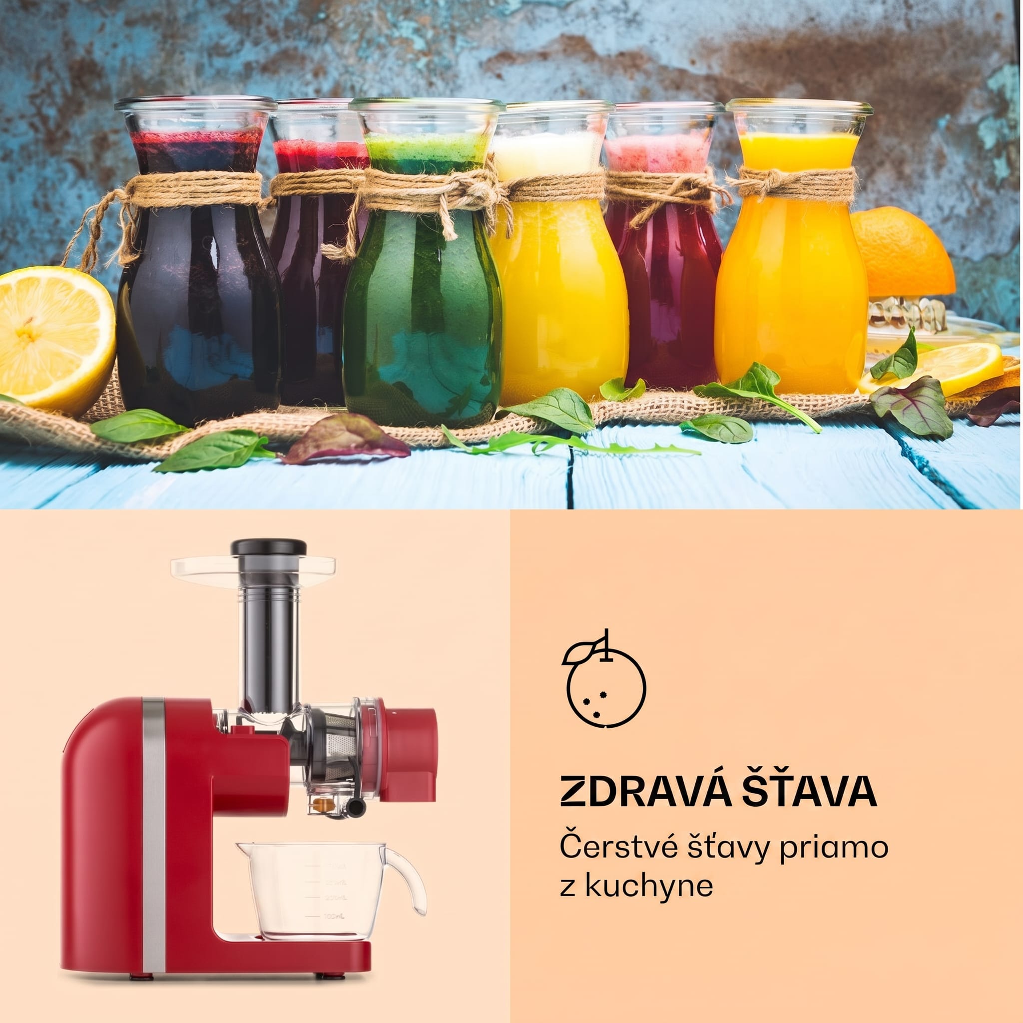 Klarstein Bella Elegance, odšťavovač, 200 W, 400 ml, bez BPA – Obrázok 5