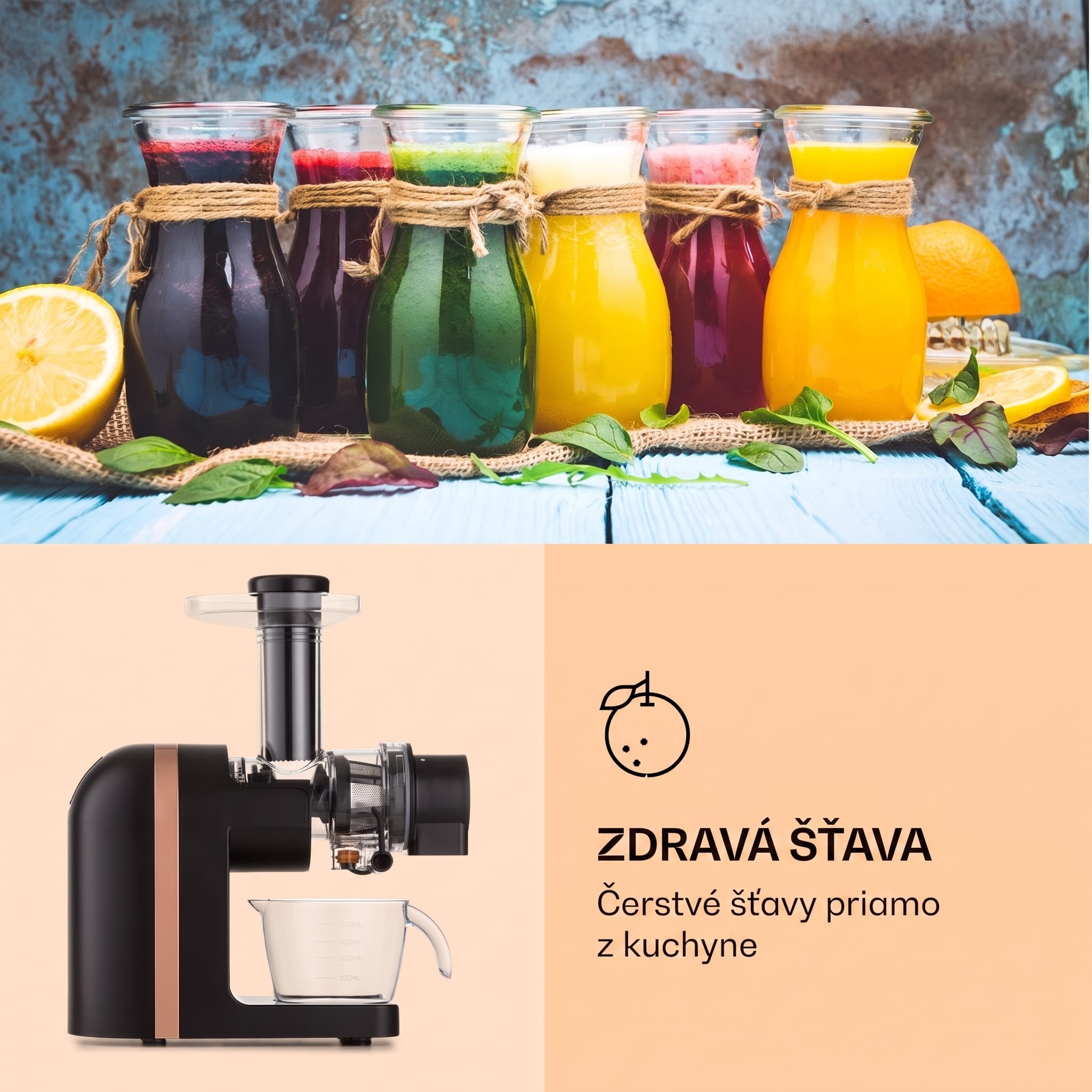 Klarstein Bella Elegance, odšťavovač, 200 W, 400 ml, bez BPA – Obrázok 5