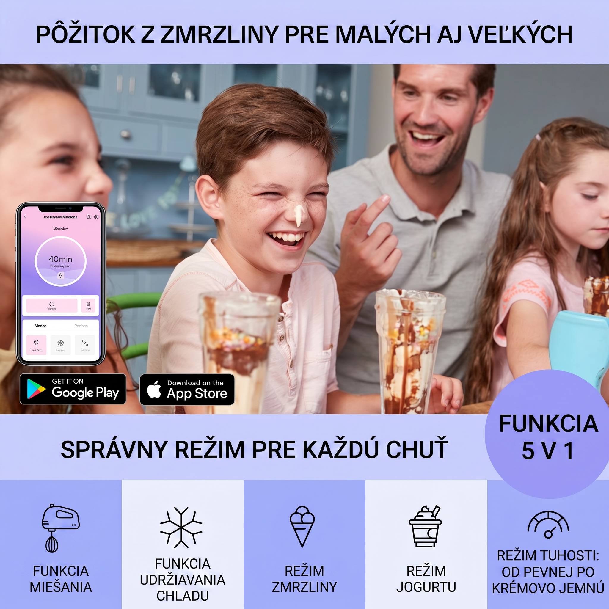Klarstein Dolce Bacio Smart, zmrzlinovač a jogurtovač, kompresor, 2 l, Wi-Fi, dotykový displej, nehrdzavejúca oceľ – Obrázok 3
