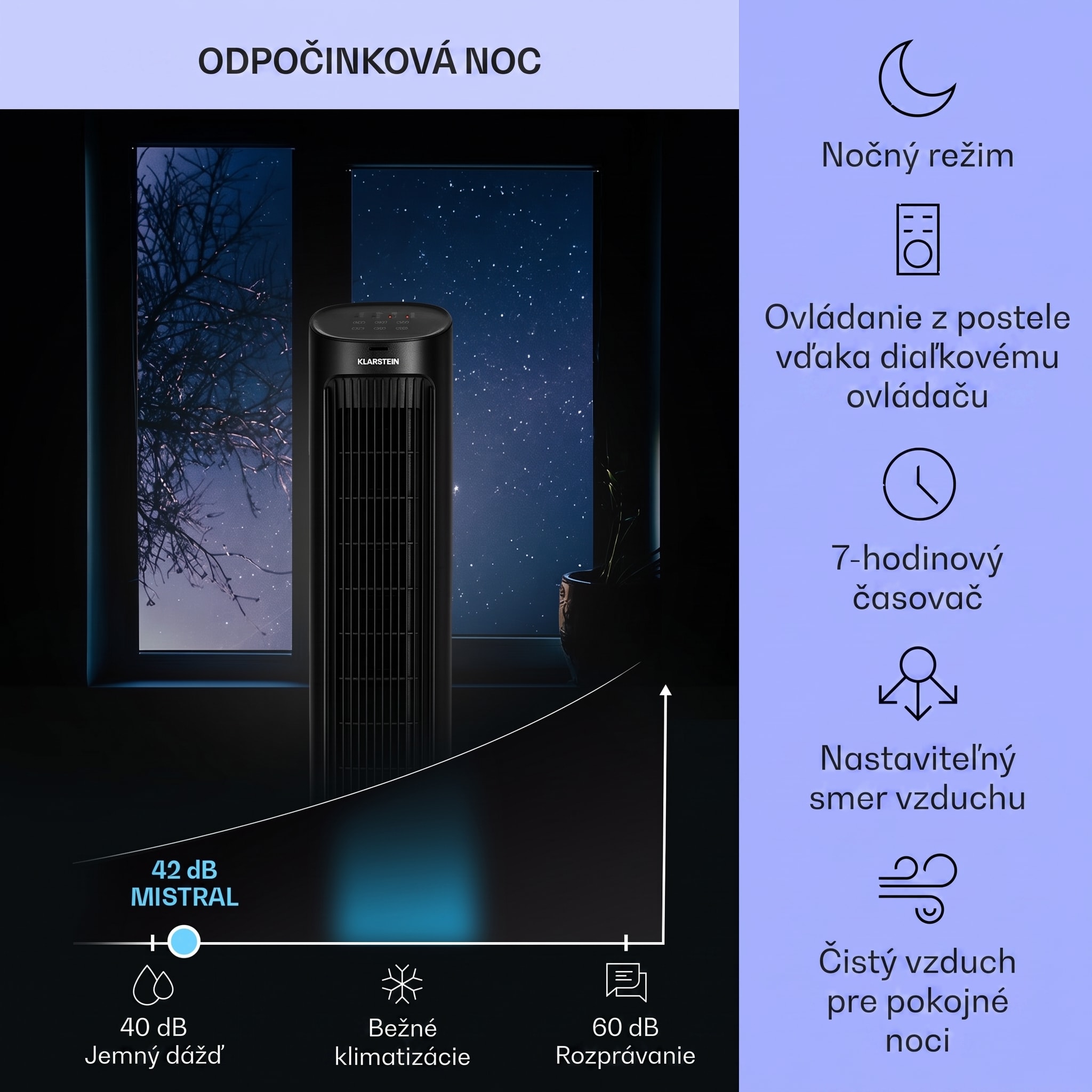 Klarstein Mistral, 5 v 1 ochladzovač vzduchu, ventilátor, zvlhčovač vzduchu, ionizátor, 360 m³/h, diaľkové ovládanie – Obrázok 4