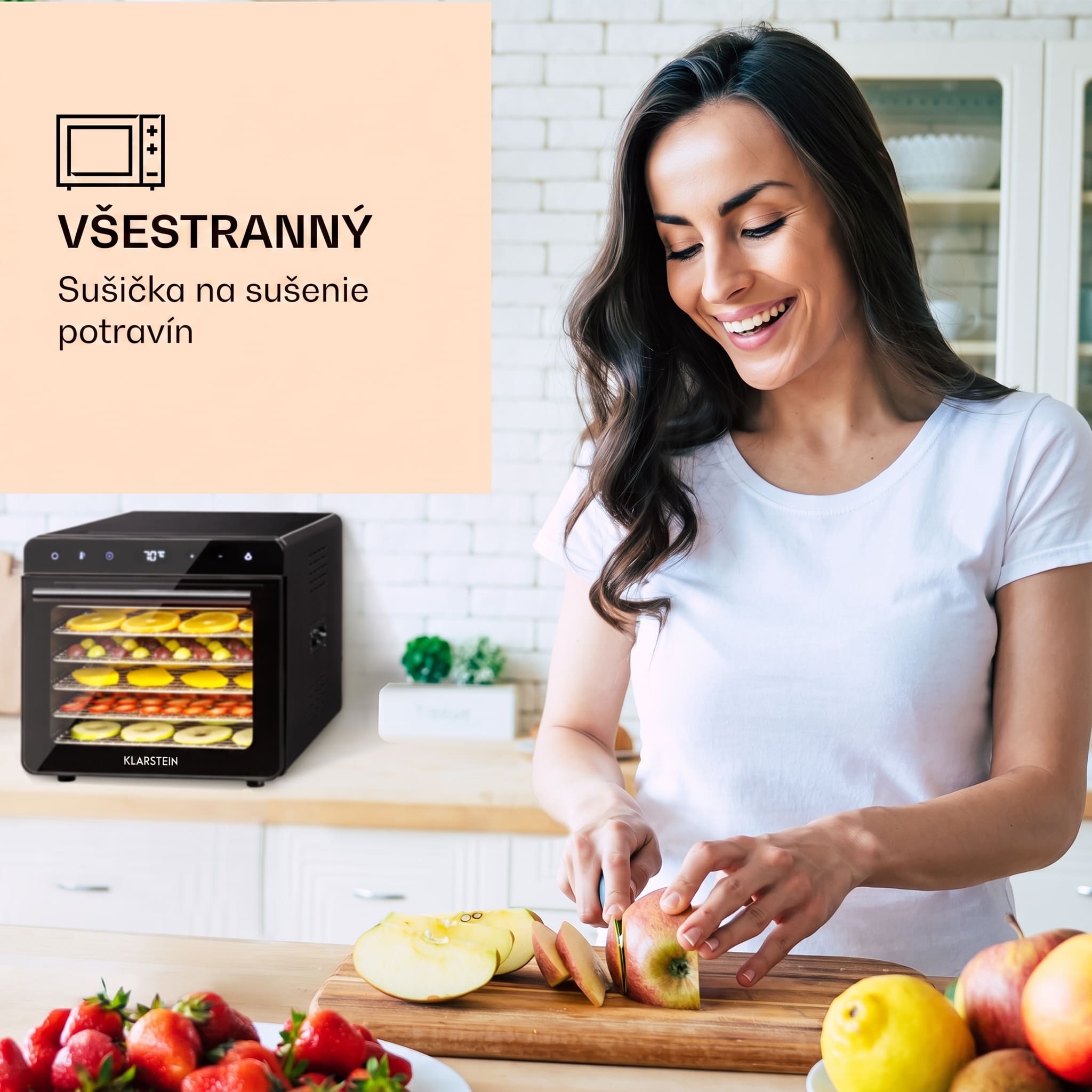Klarstein Shaftesbury, automatická sušička potravín, 700 W, 35-85°C, časovač, digitálny dotykový displej – Obrázok 2