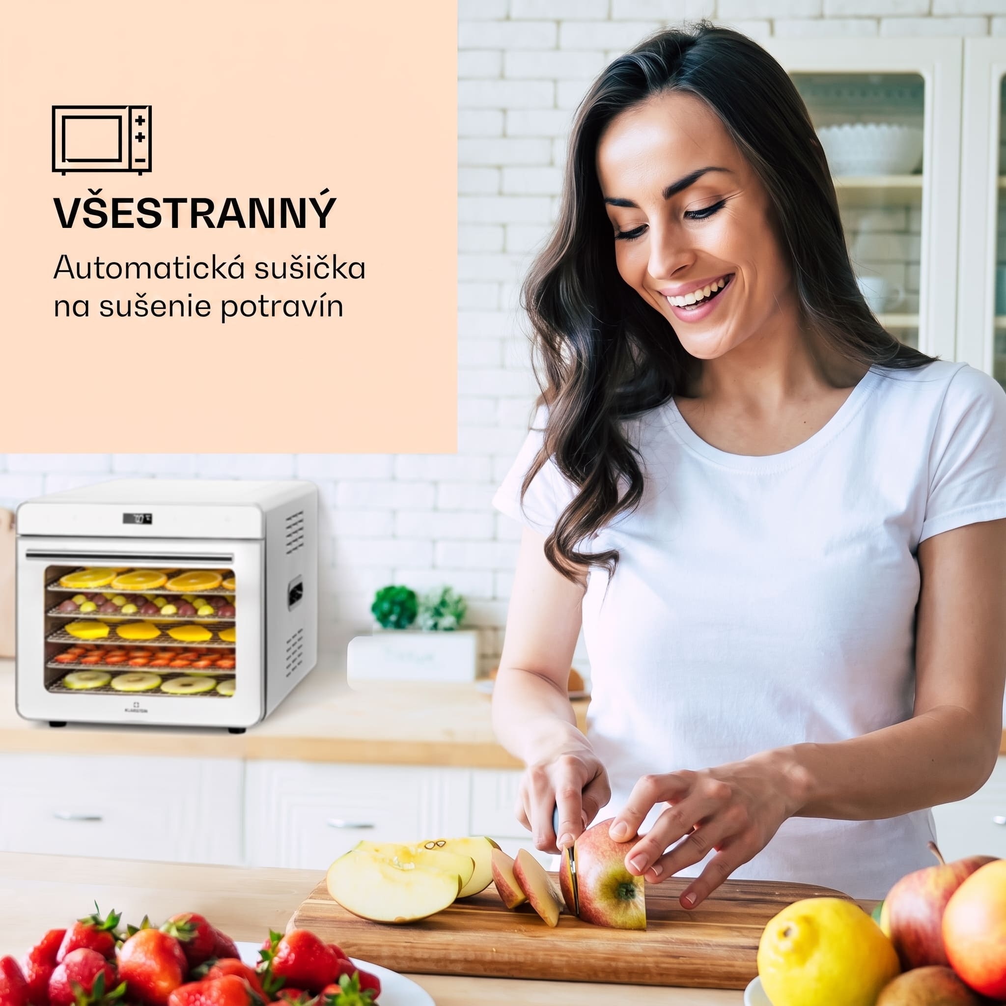 Klarstein Shaftesbury, automatická sušička potravín, 700 W, 35-85°C, časovač, digitálny dotykový displej – Obrázok 2