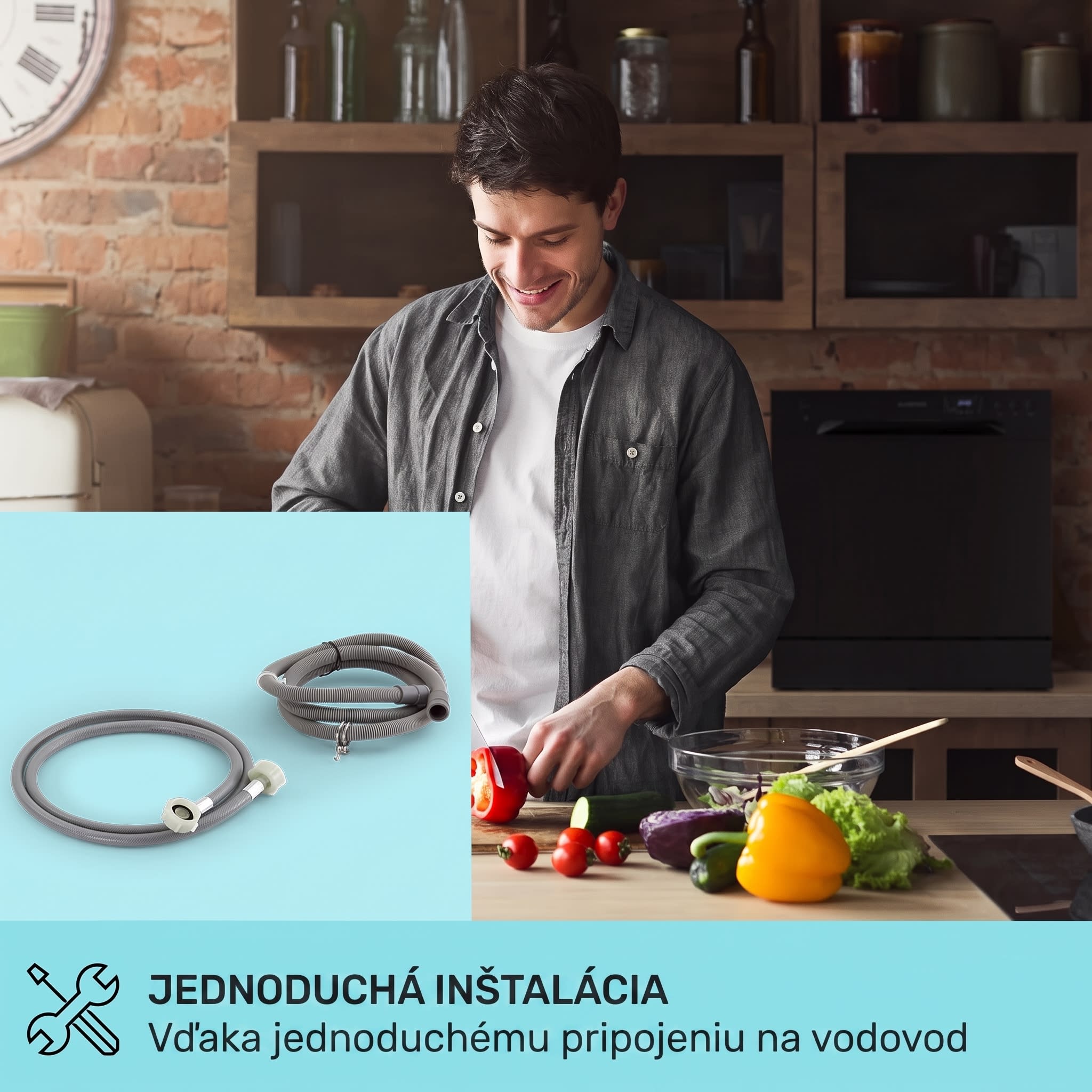 Klarstein Amazonia 8, umývačka riadu, 1620 W, na 8 súprav riadu, energet. trieda F, 49 dB – Obrázok 4