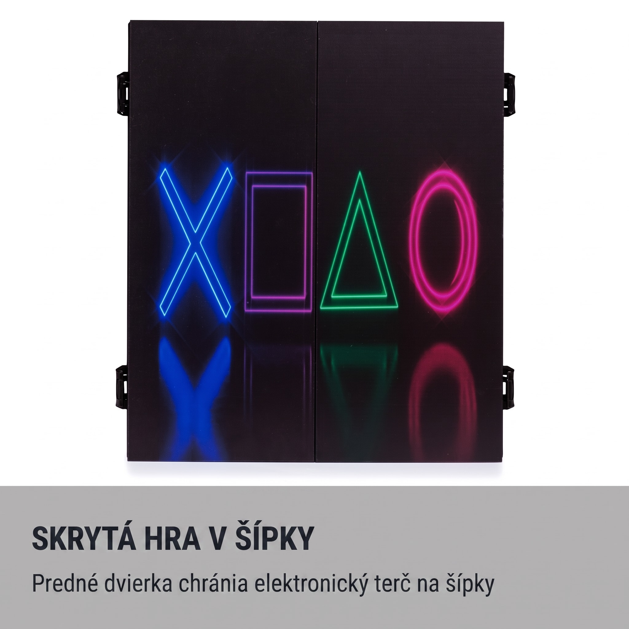 KLARFIT Dartmaster 180 šípky predné dvierka vrátane 12 šípok a 24 šípkových hrotov napájanie montáž na stenu – Obrázok 2