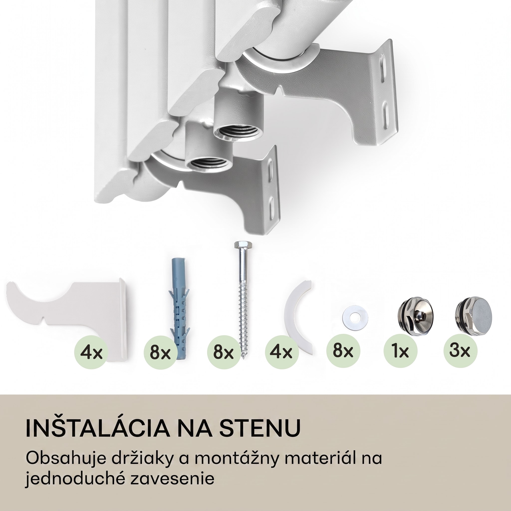 Blumfeldt Ontario 120 x 30 radiátor 1/2" bočné pripojenie nástenná inštalácia 380 watt – Obrázok 3