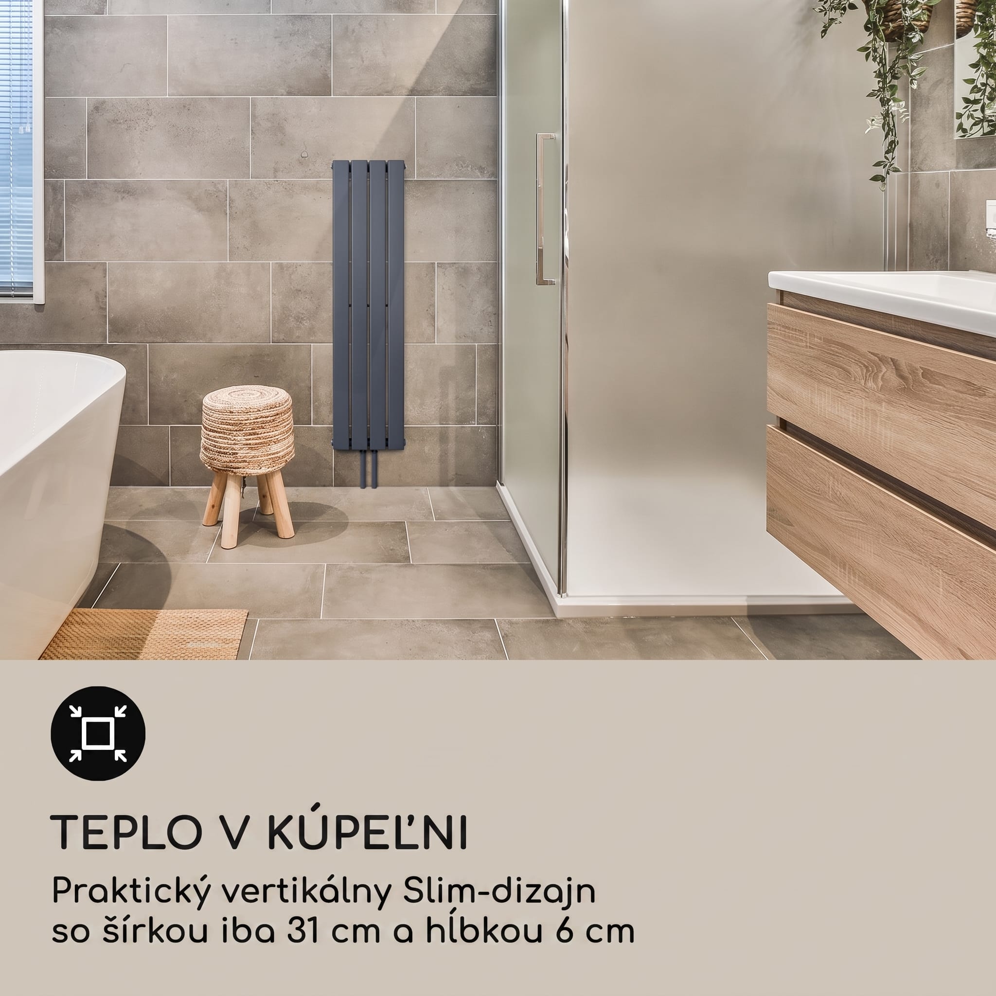 Blumfeldt Ontario 120 x 30 radiátor 1/2" bočné pripojenie, nástenná inštalácia, 380 watt – Obrázok 2
