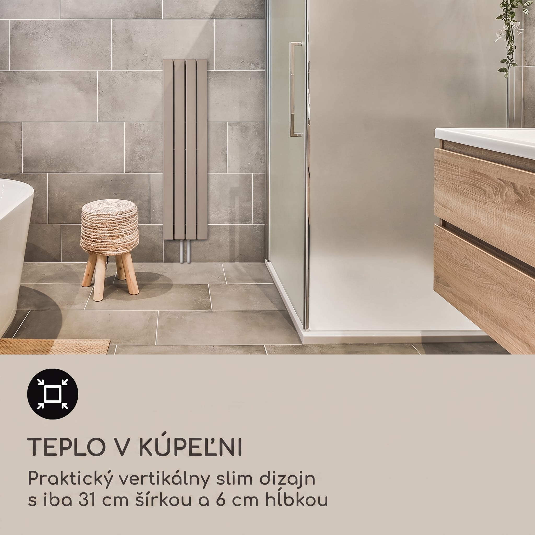 Blumfeldt Ontario 120 x 30 radiátor 1/2" bočné pripojenie, nástenná inštalácia, 380 watt – Obrázok 2