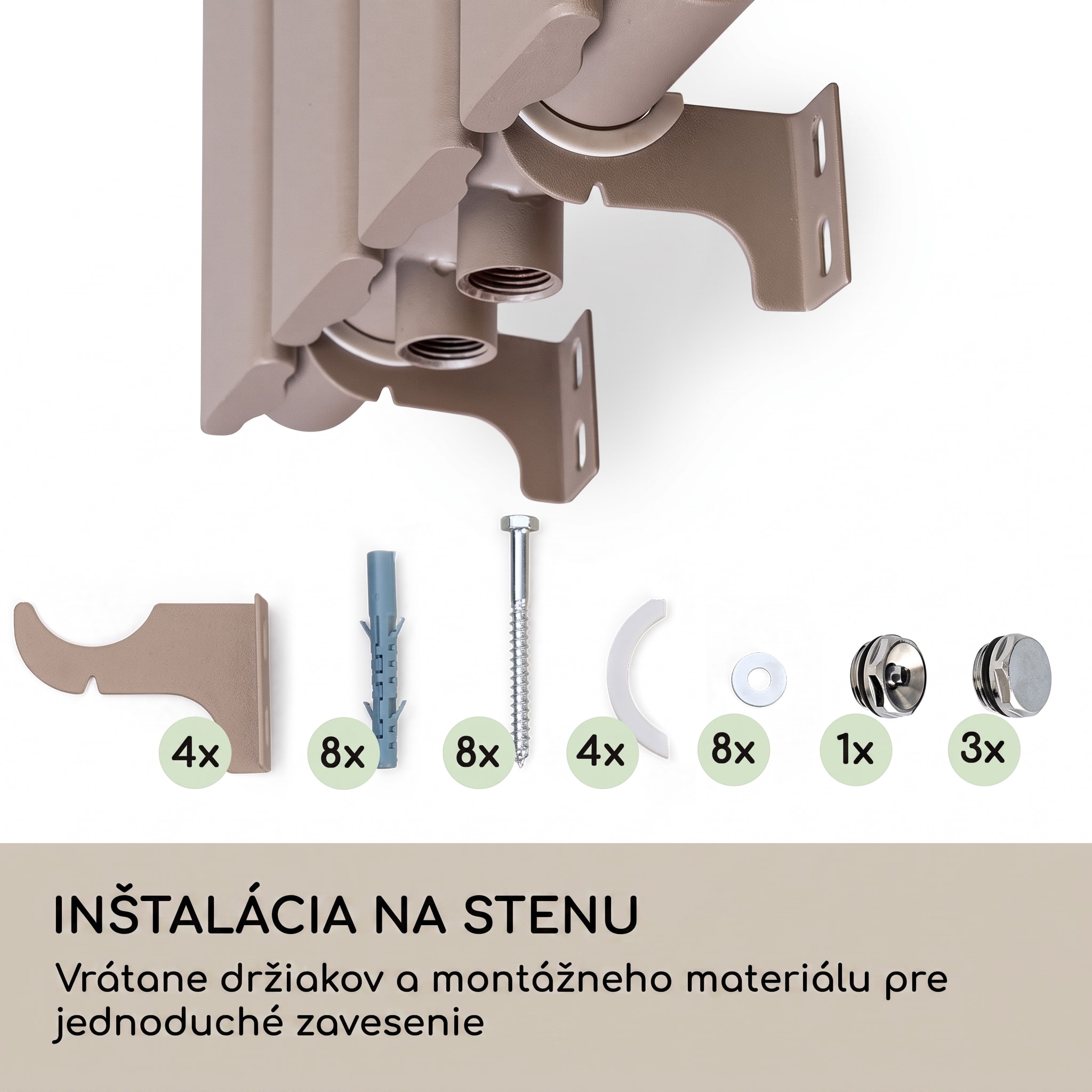 Blumfeldt Ontario 120 x 30 radiátor 1/2" bočné pripojenie, nástenná inštalácia, 380 watt – Obrázok 3